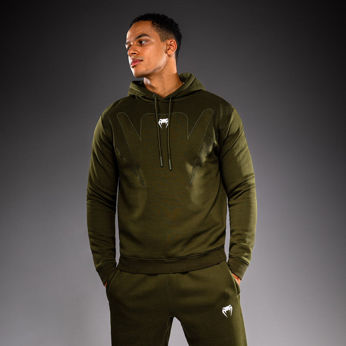 Venum Attack Fleece & Weave Hoodie - Khaki