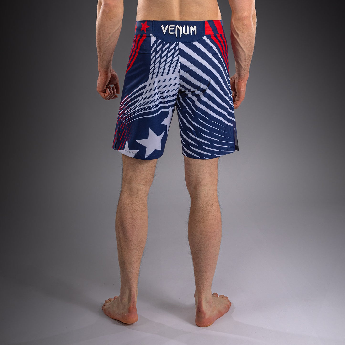 Men's Official UFC Freedom 250 by Venum Blue Personalized Authentic Fight Night Long Fit Fight Short
