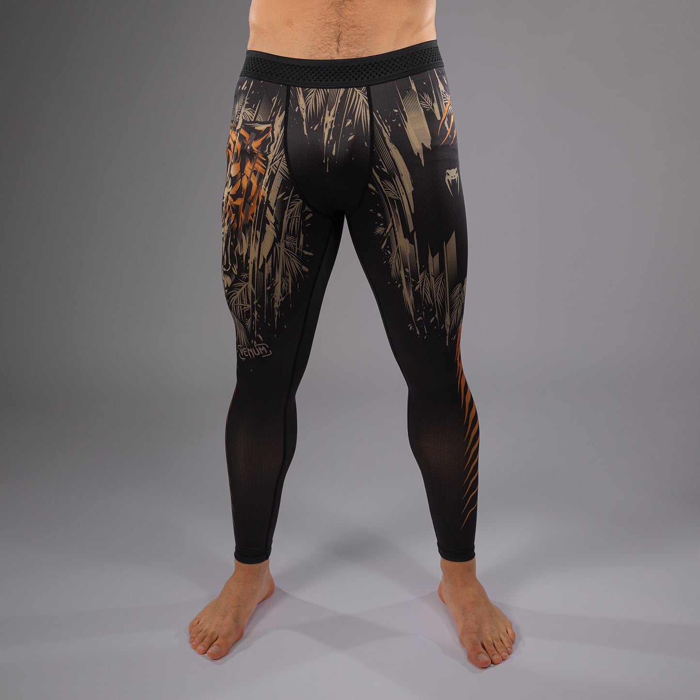 Venum Tiger Men's Spats - Black/Neon Orange
