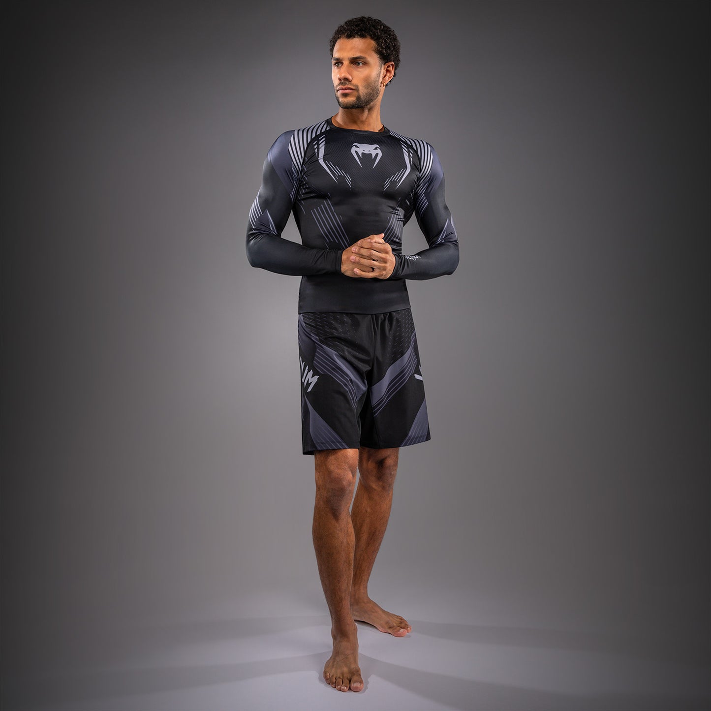 Venum No-Gi 6.0 Long Sleeve Rashguard - Black/Grey