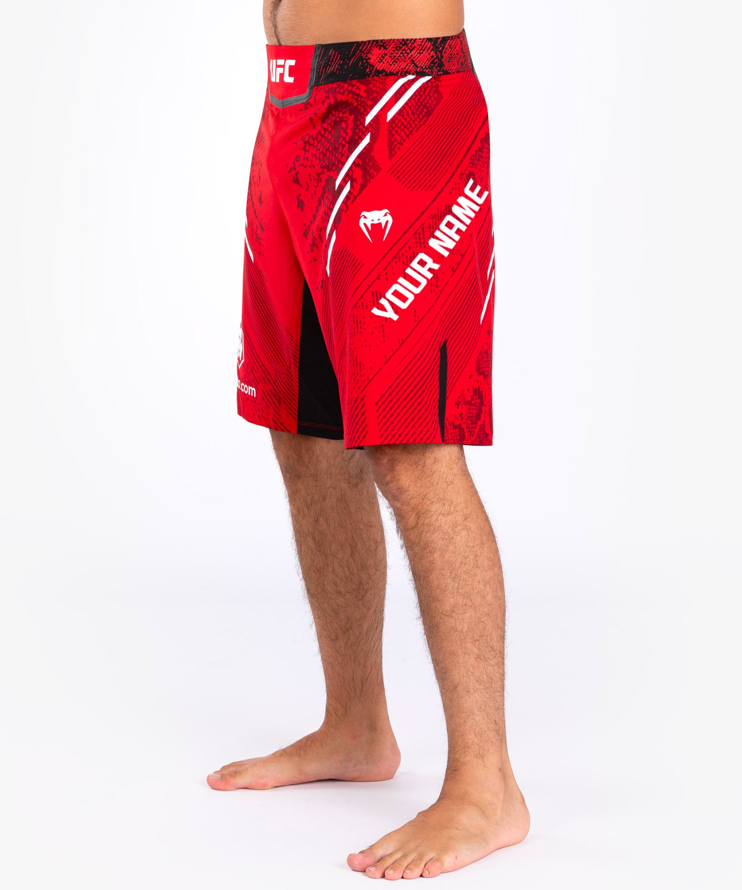 UFC Adrenaline by Venum Personalized Authentic Fight Night Men's Fight Short - Long Fit - Red