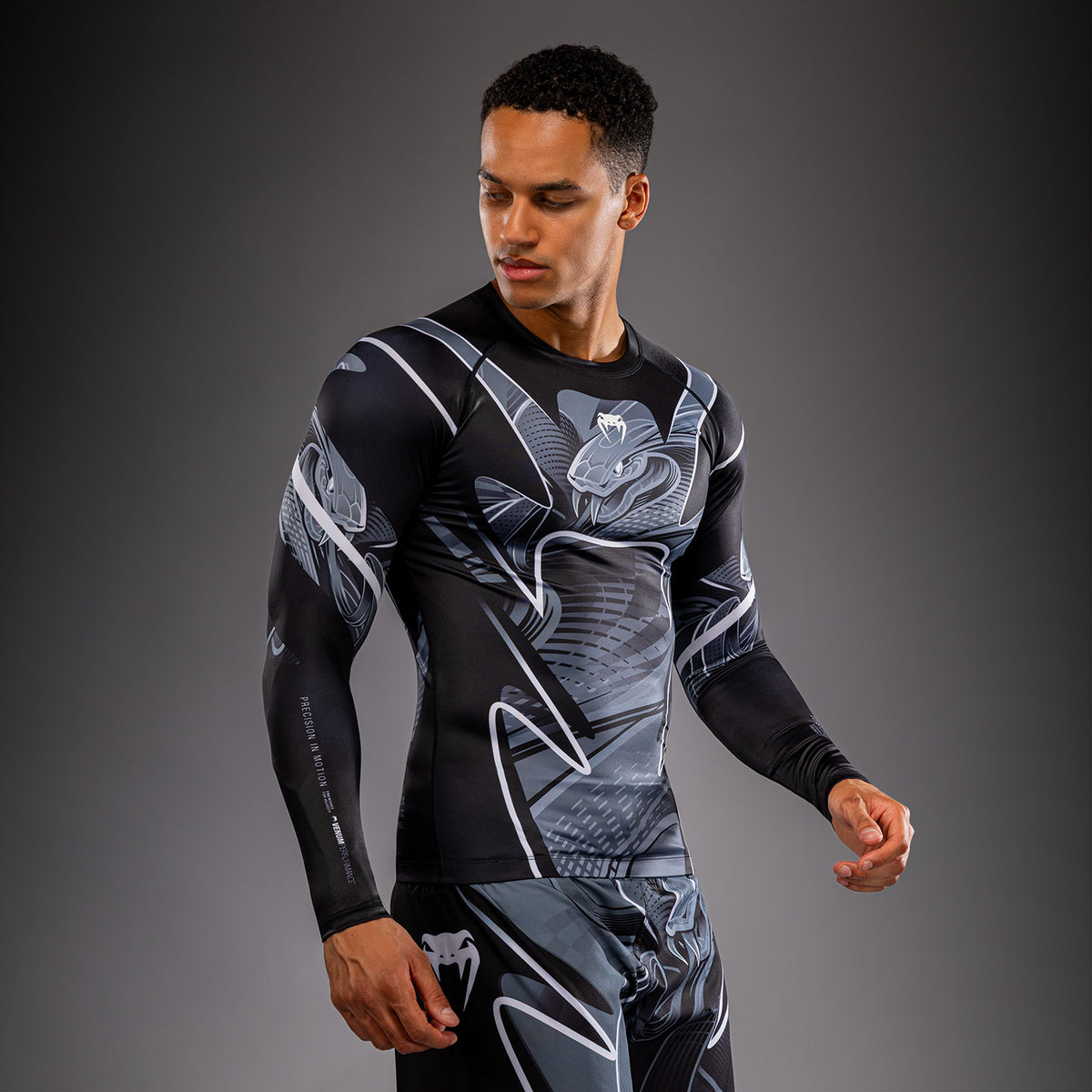 Venum Crimson Viper 2.0 Long Sleeve Rashguard - Black/Grey