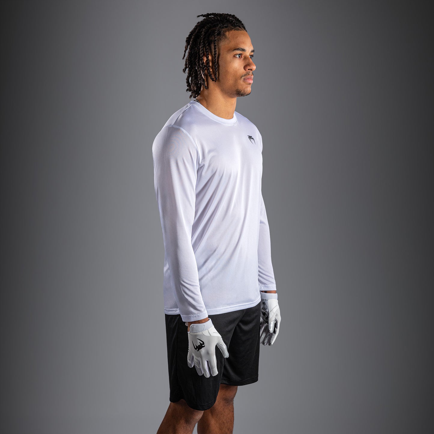 Venum Lineup Performance Long Sleeve T-Shirt - White/Black