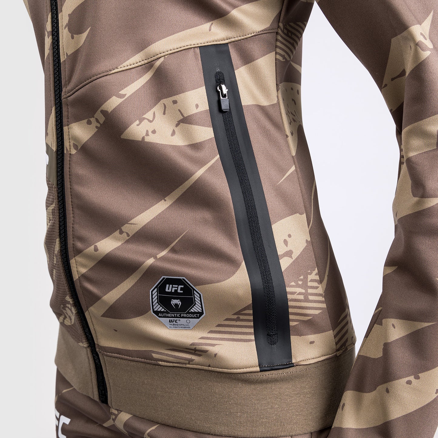 UFC Adrenaline by Venum Fight Week Women’s Zip Hoodie - Desert Camo