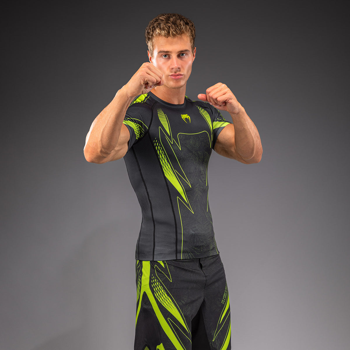 Venum Amazonia Reborn Short Sleeve Rashguard - Black/Green