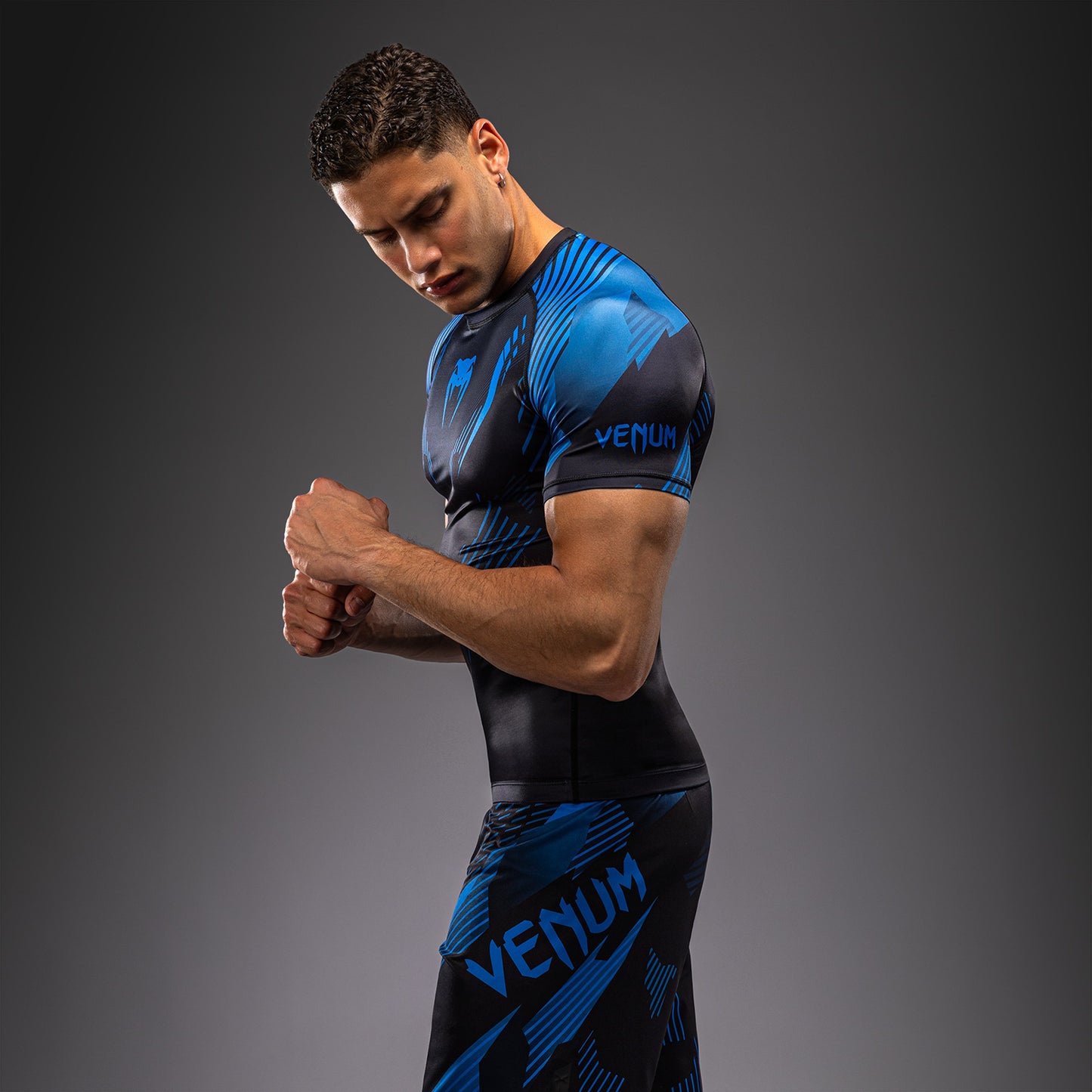 Venum No-Gi 6.0 Short Sleeve Rashguard - Black/Blue
