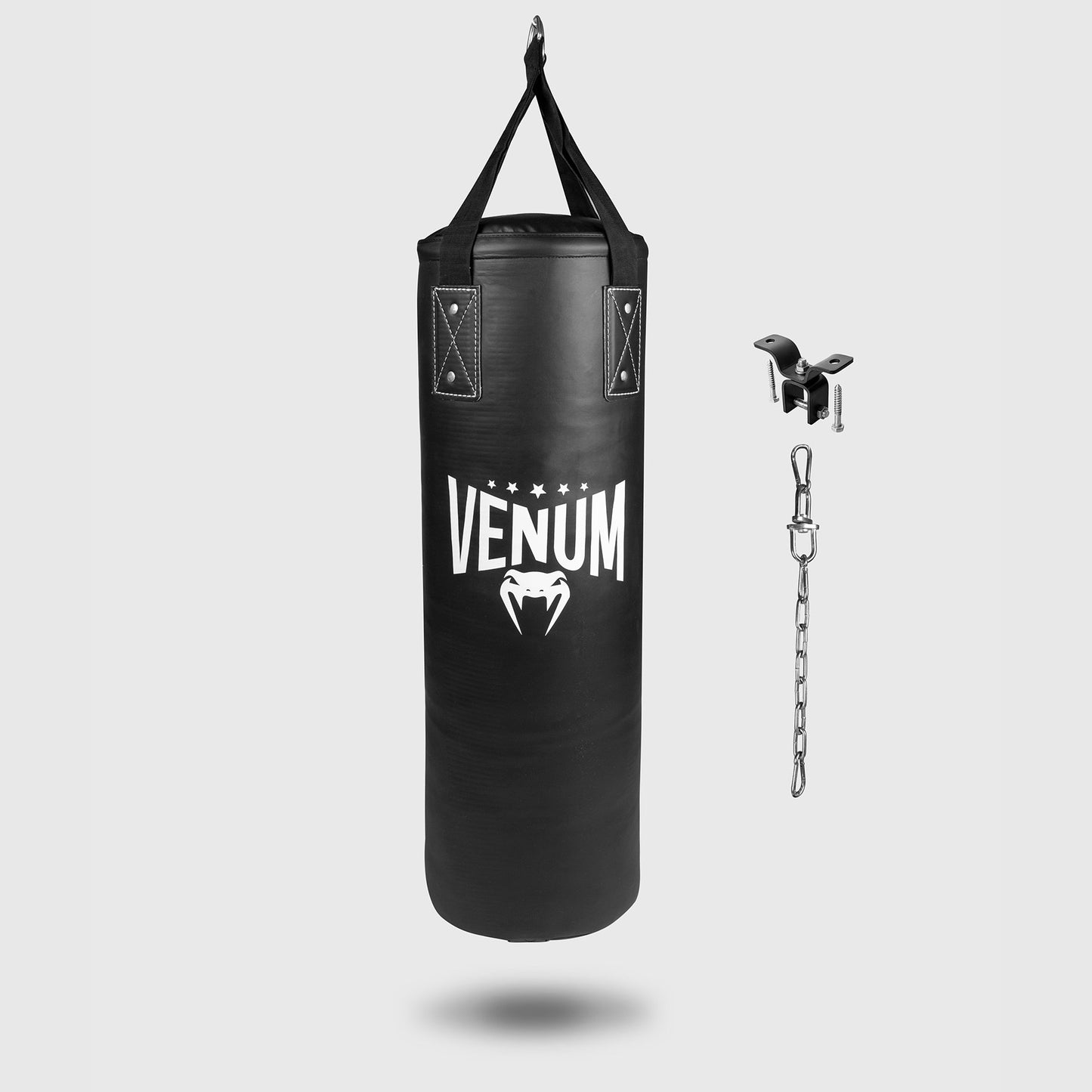 Venum Origins Punching Bag - Black/White (ceiling mount included)