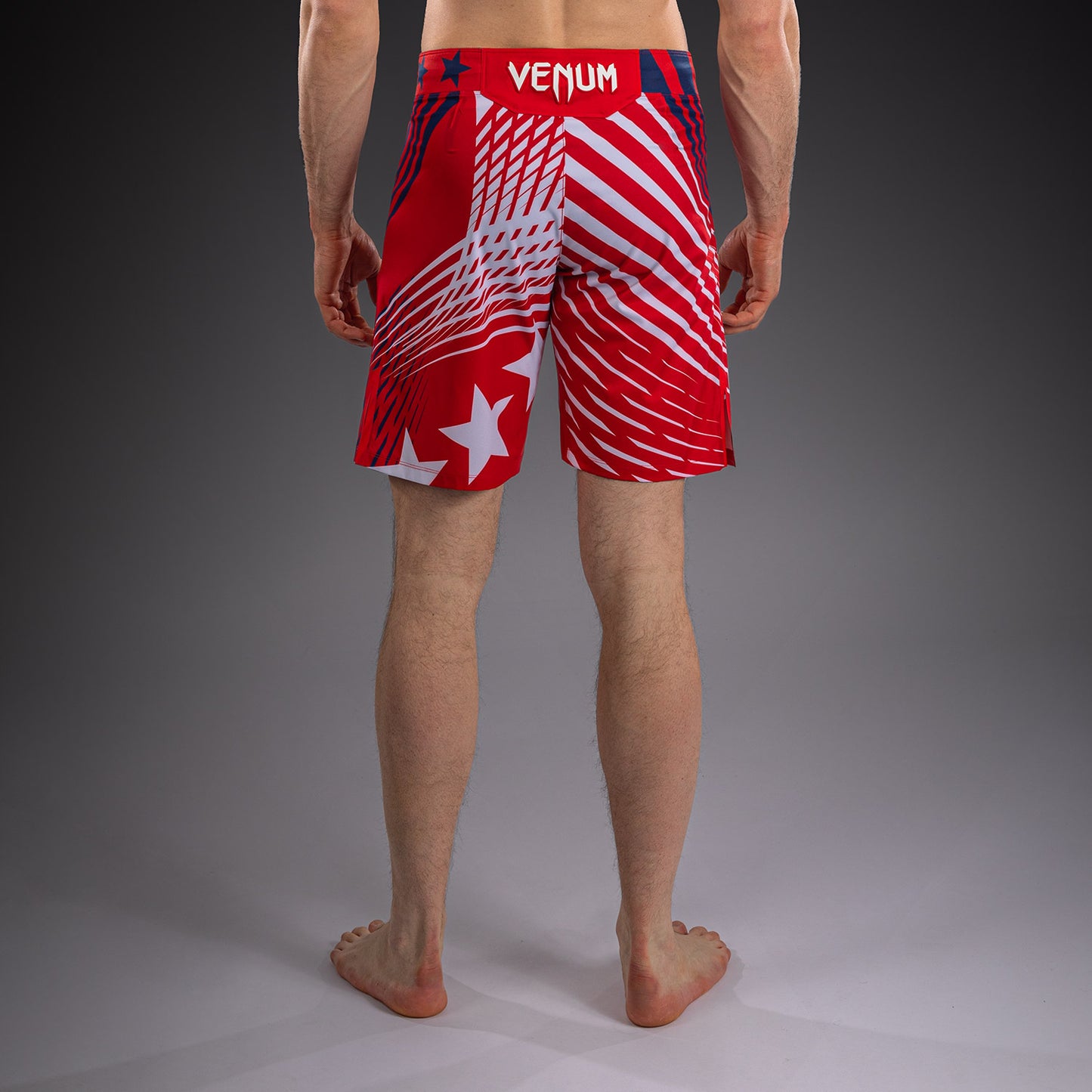 Men's Official UFC Freedom 250 by Venum Red Personalized Authentic Fight Night Long Fit Fight Short