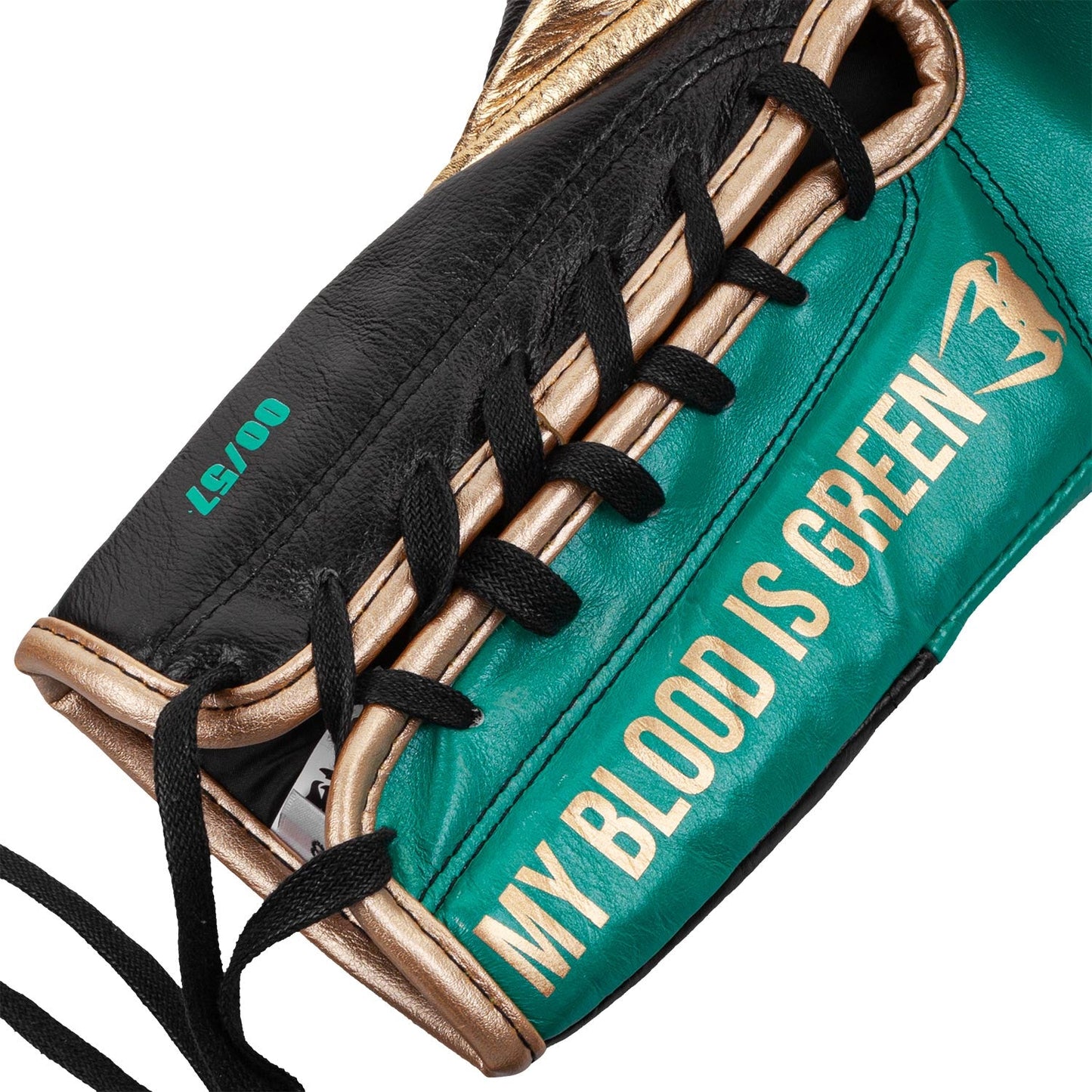 Venum Hammer Pro Boxing Gloves WBC Limited Edition - With Laces - Green Metallic/Gold
