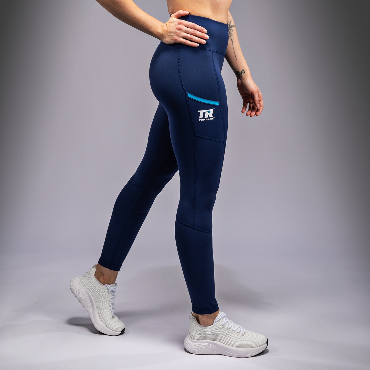Venum x Top Rank Original Women's 7/8 Leggings - Navy Blue