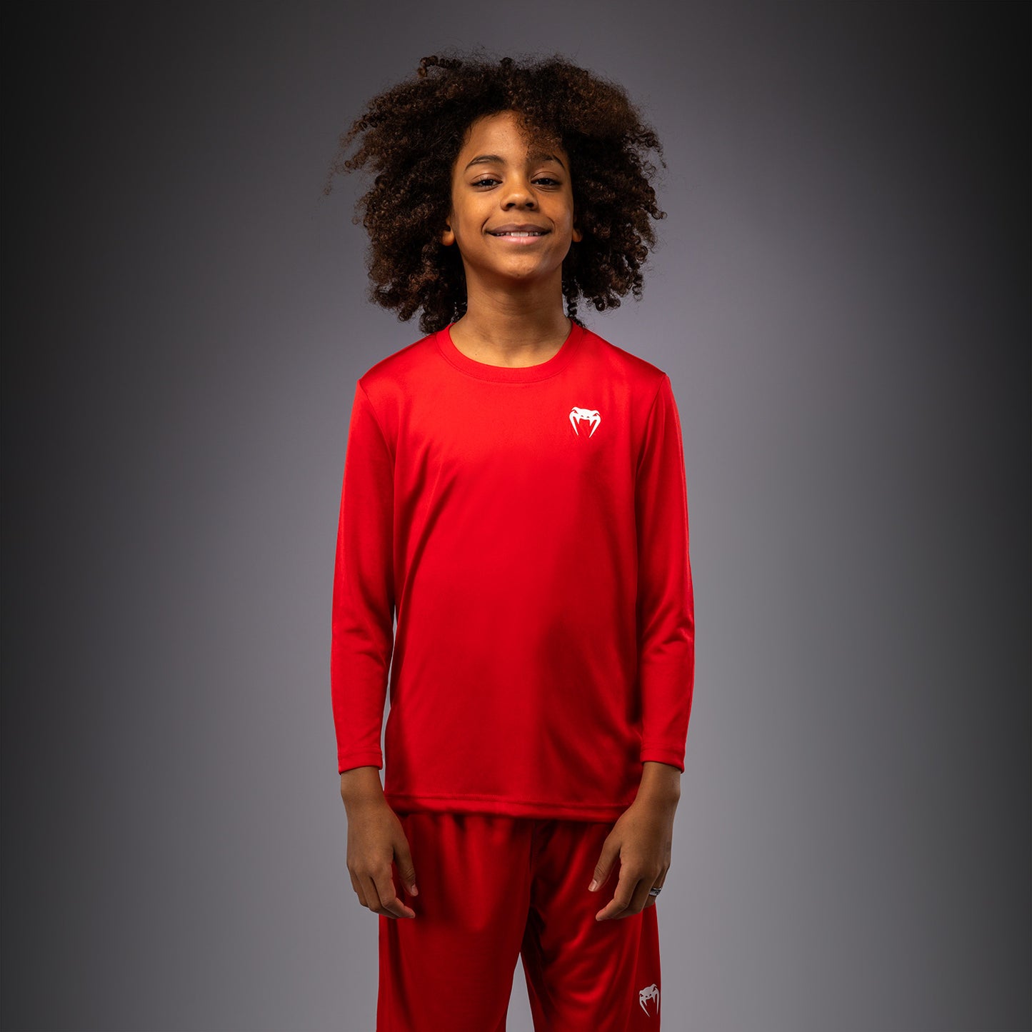 Venum Lineup Youth Performance Long Sleeve T-Shirt - Red/White