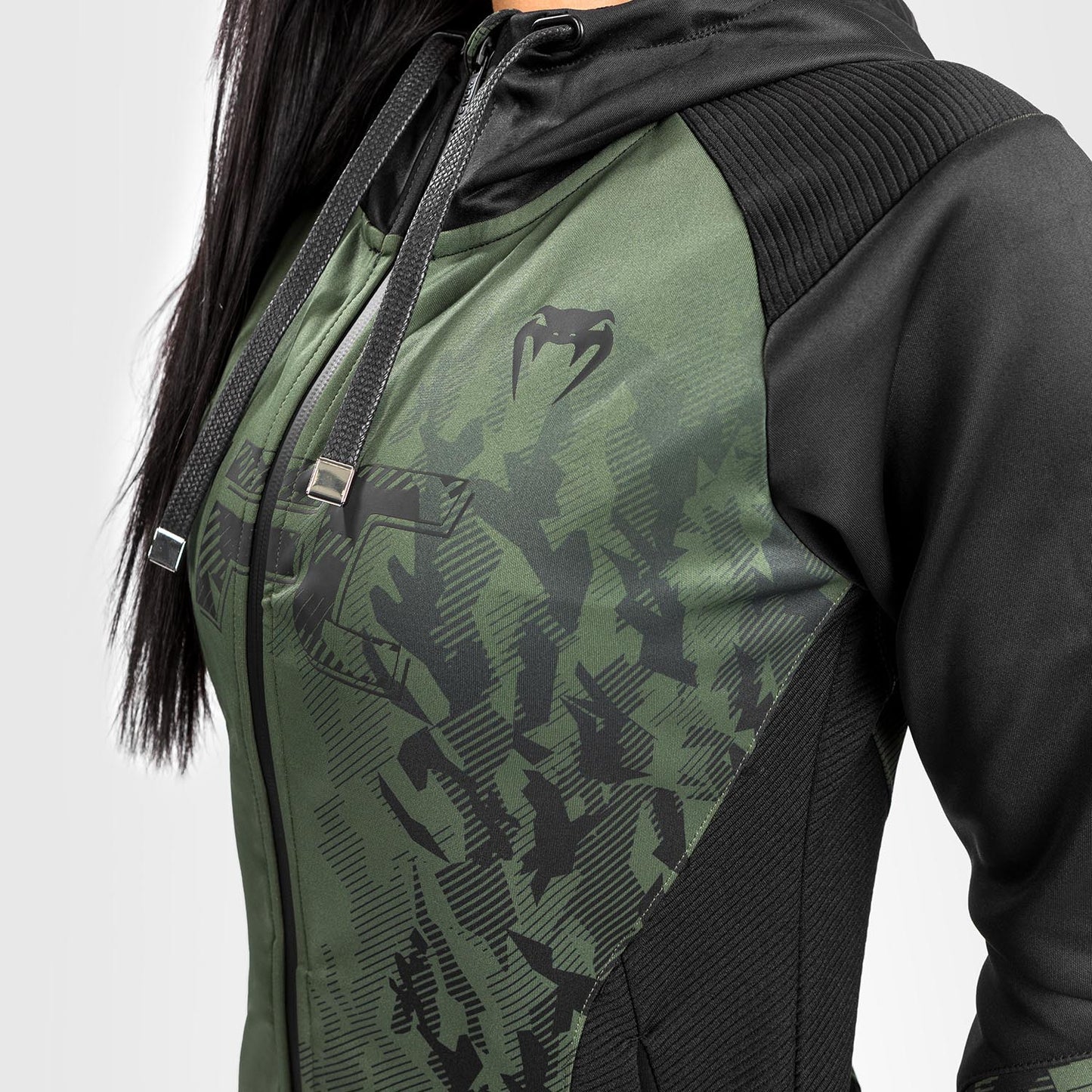 UFC Venum Authentic Fight Week Women's Zip Hoodie - Khaki
