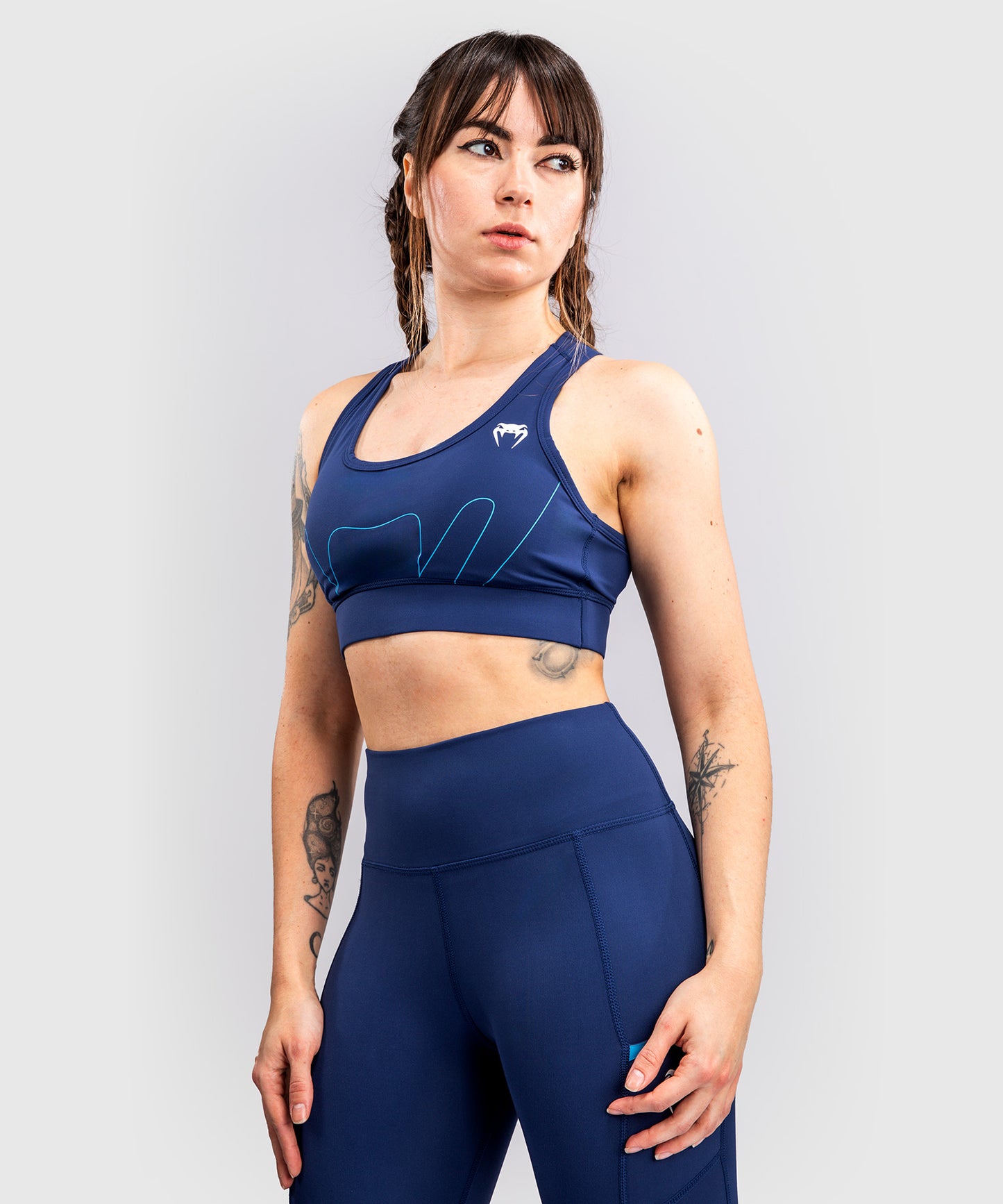 Venum x Top Rank Original Women's Sports Bra - Navy Blue