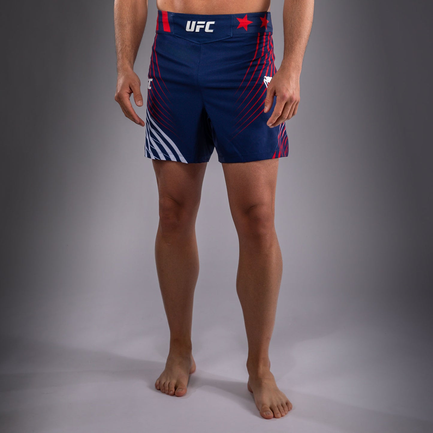 Men's Official UFC Freedom 250 by Venum Blue Authentic Fight Night Short Fit Fight Short