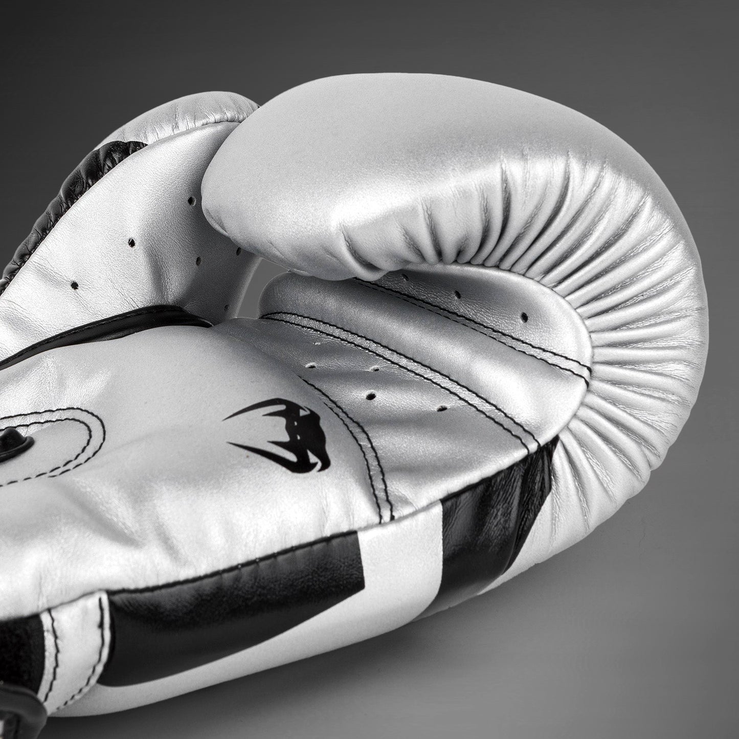 Venum Elite Boxing Gloves - Silver/Black