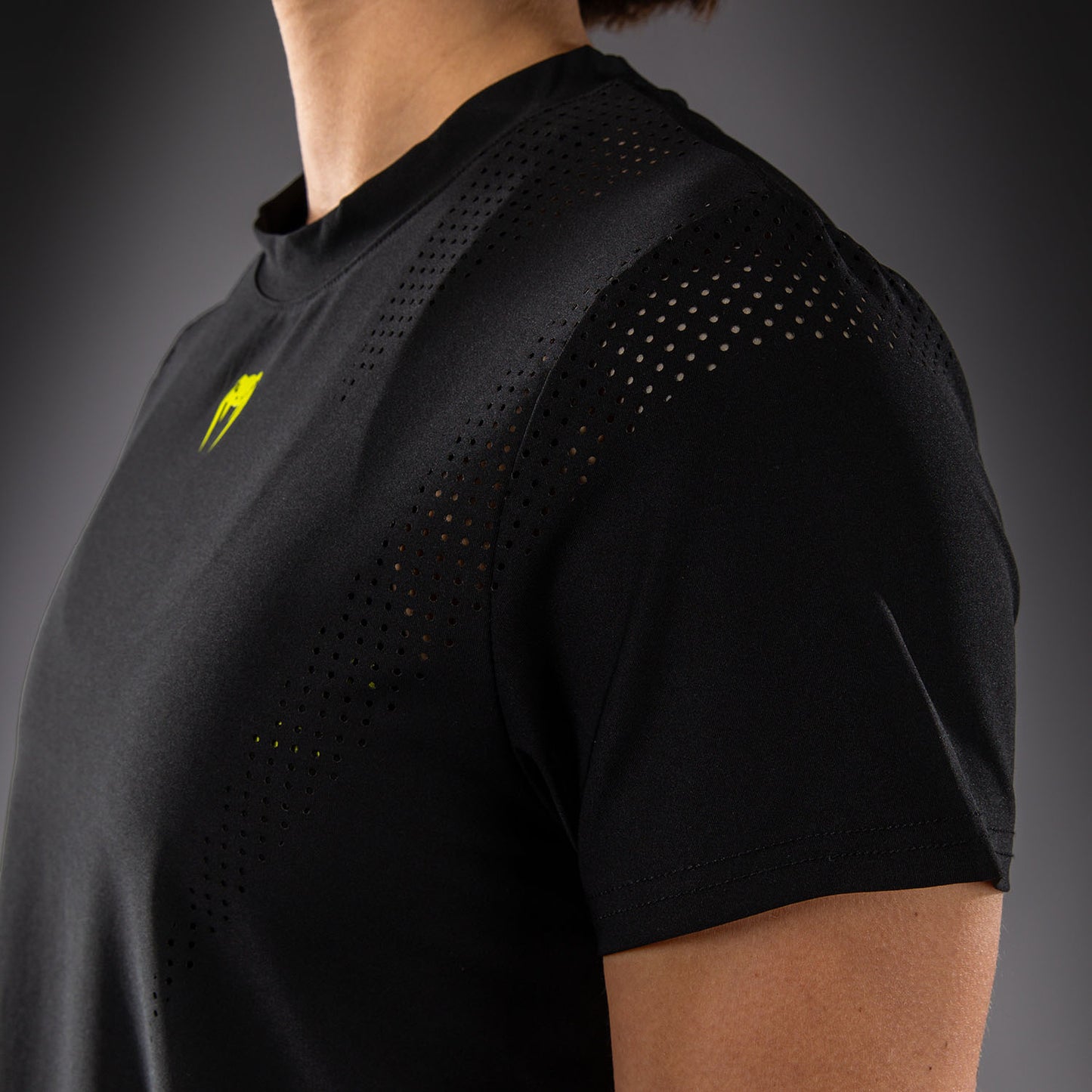 Venum Lazer Women's Dry Tech T-Shirt - Black/Yellow