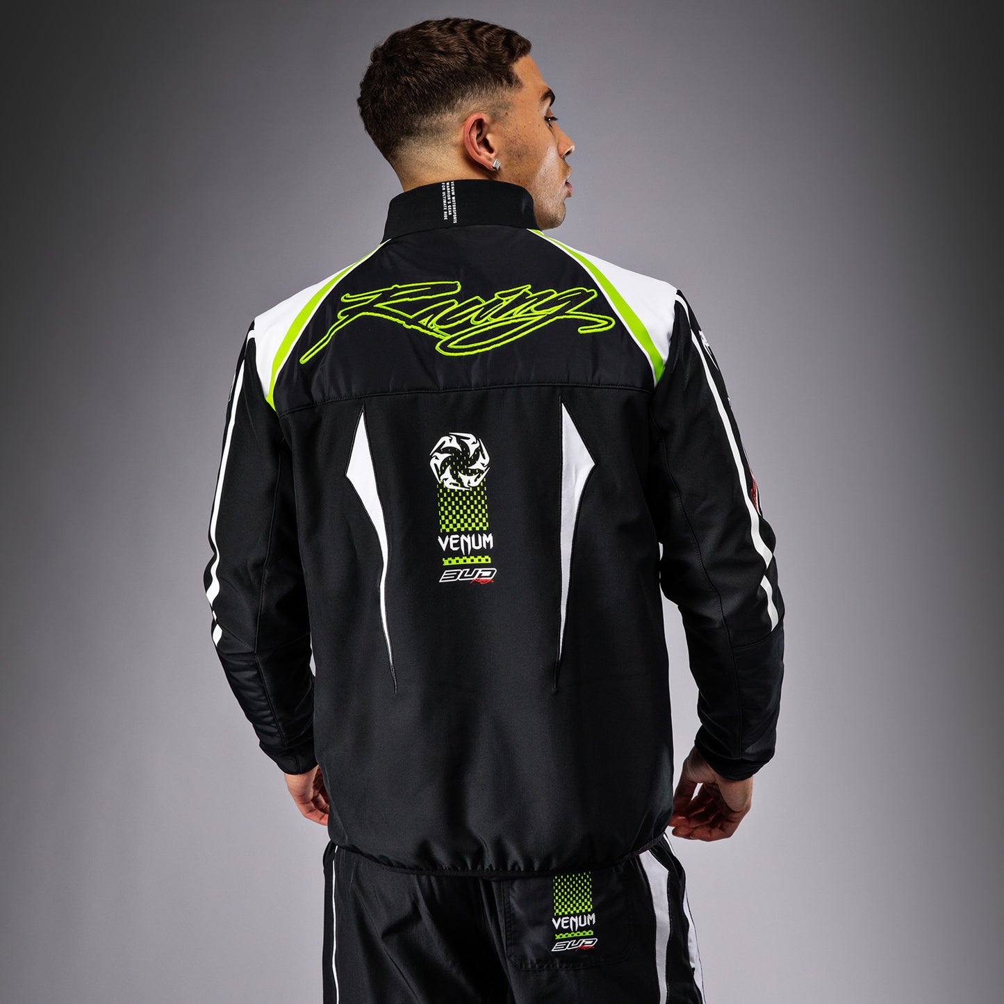 Venum x Bud Racing Men’s Jacket - Black/White/Lime Green