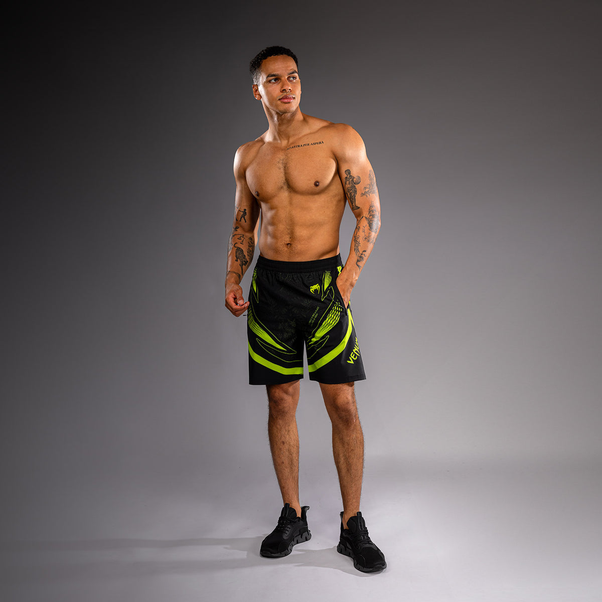 Venum Amazonia Reborn Training Shorts - Black/Green