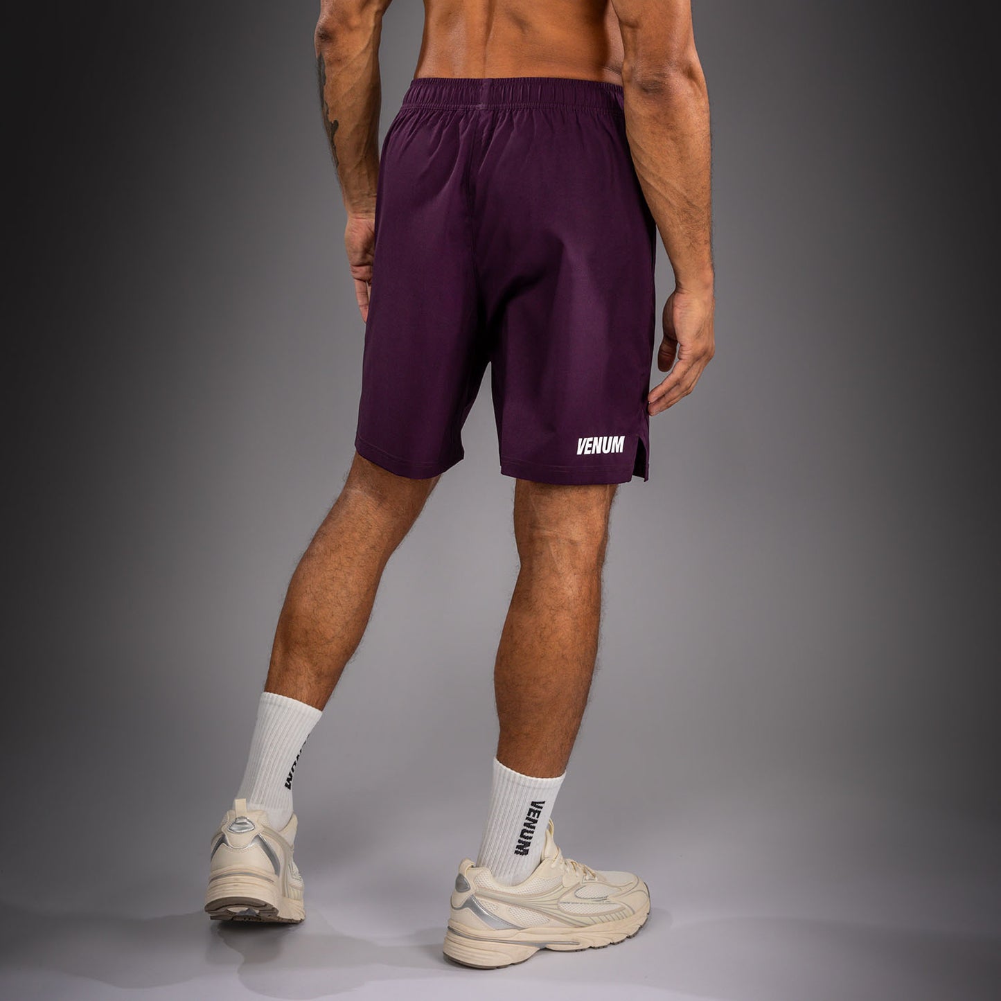 Venum Contender Training Shorts - Dark Purple/ White