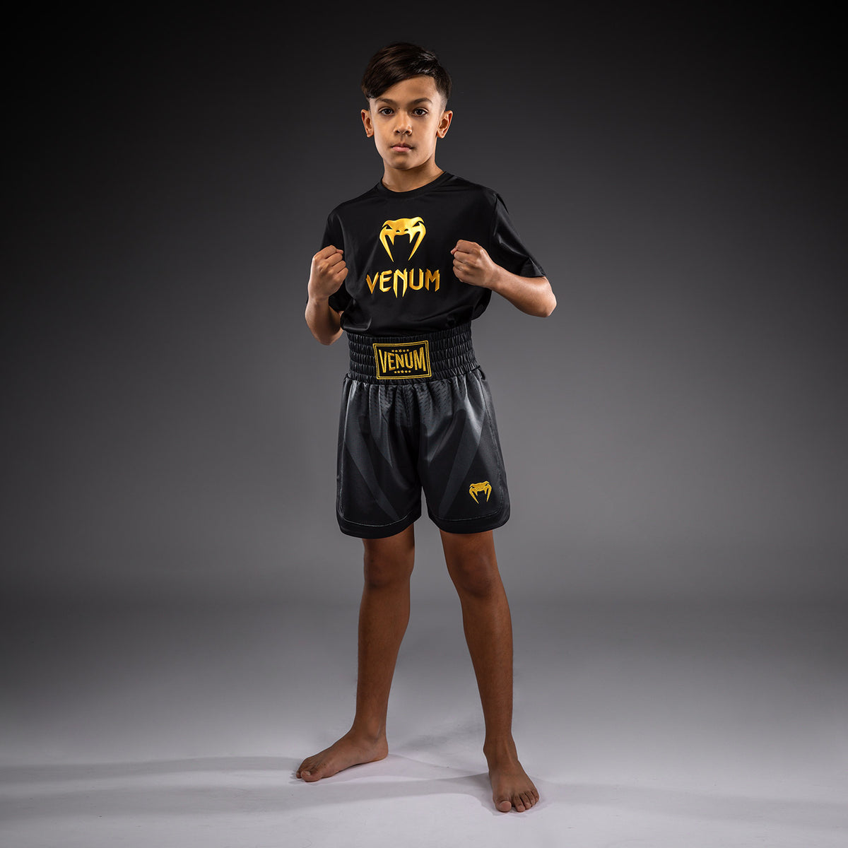 Venum Attack Boxing Shorts for Kids - Black/Gold