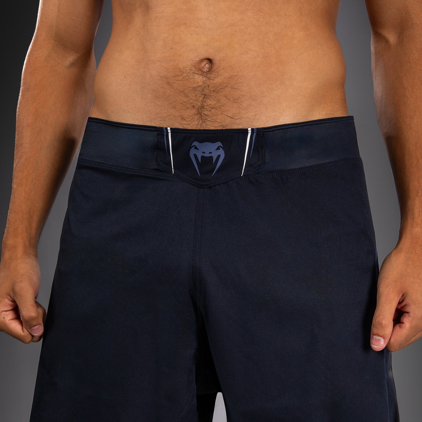 Venum G-Core Fight Shorts - Navy Blue/White