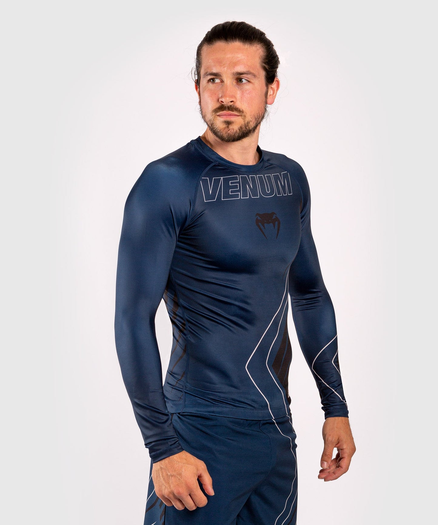 Venum Contender 5.0 Rashguard - Long sleeves - Navy/Sand