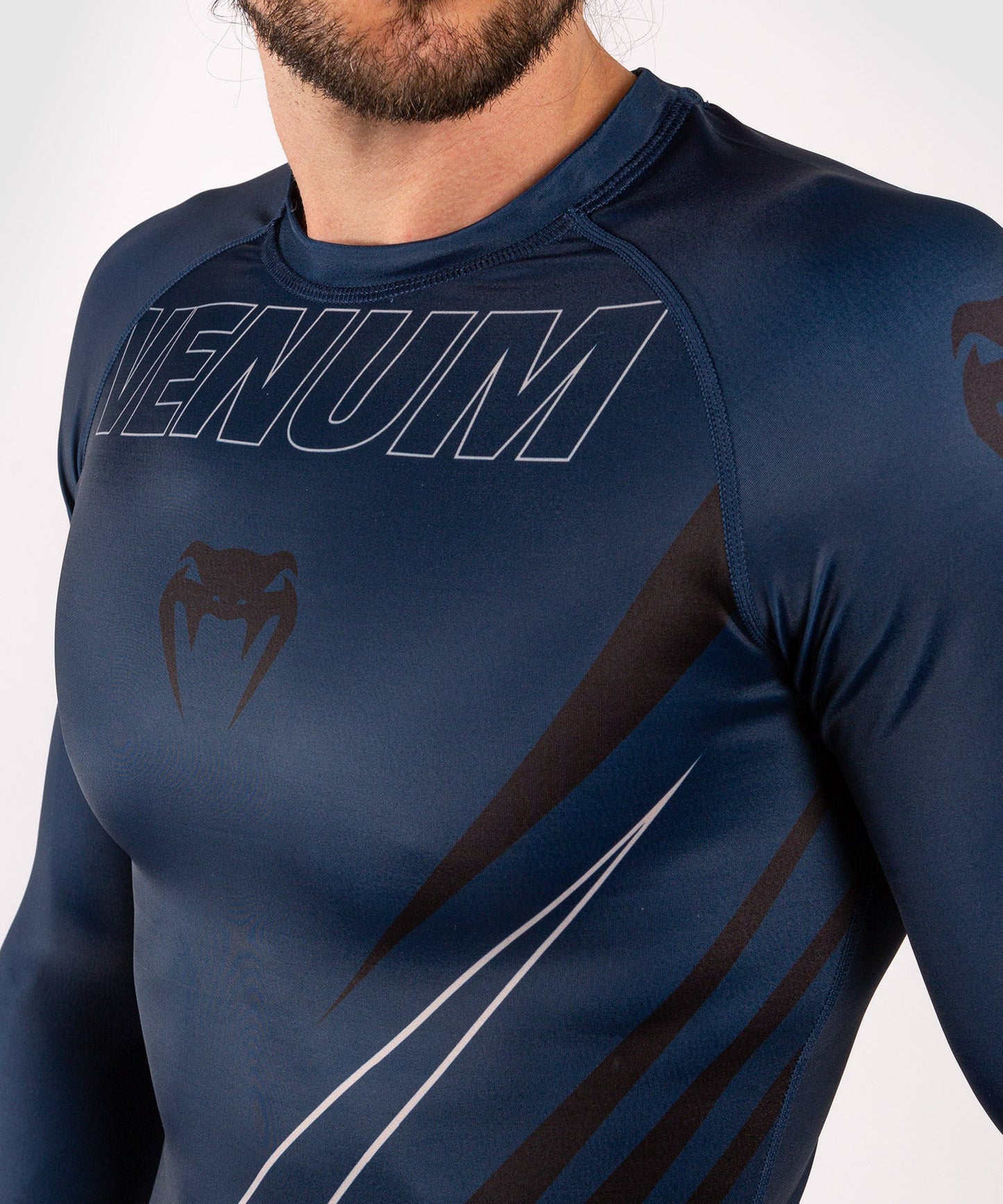 Venum Contender 5.0 Rashguard - Long sleeves - Navy/Sand