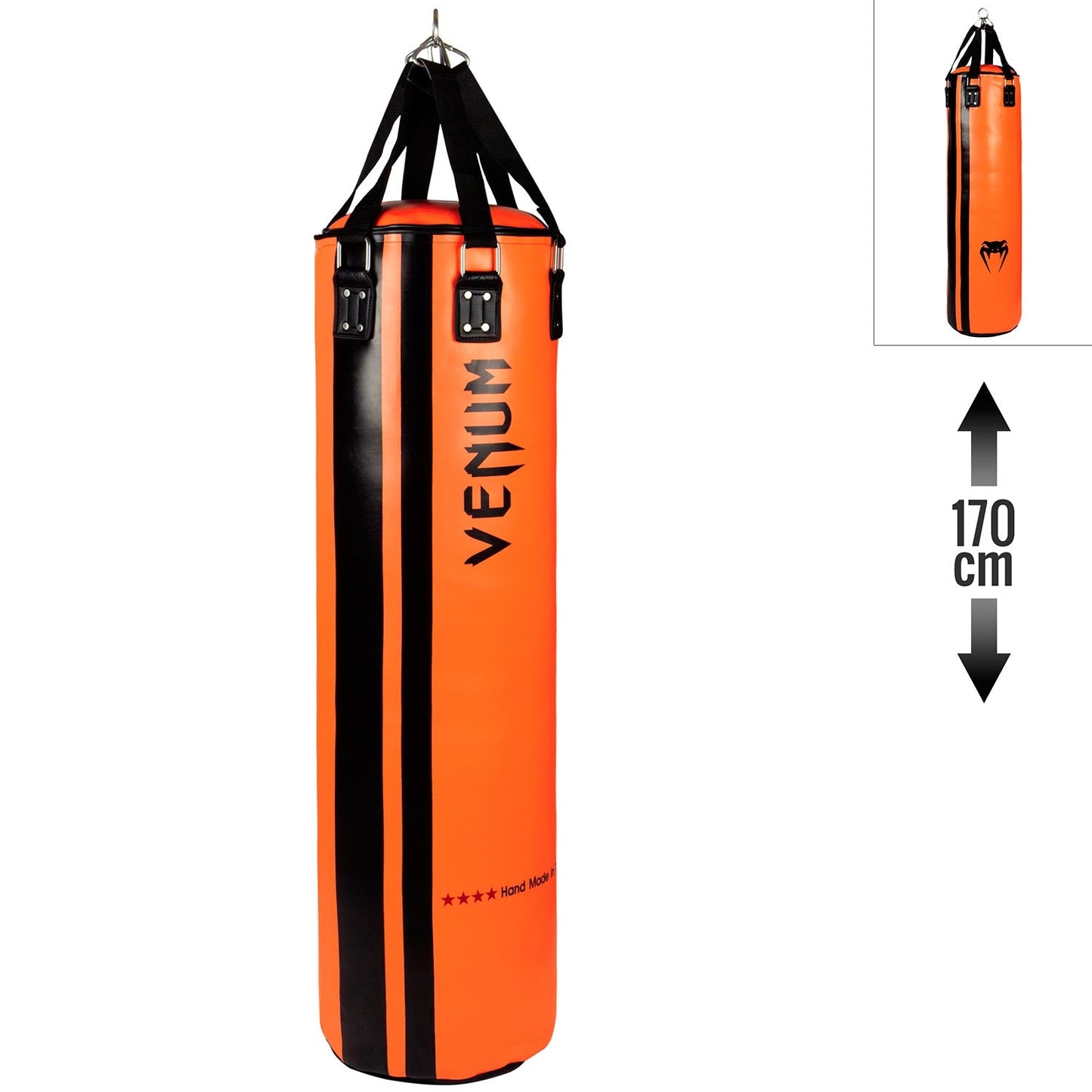 Venum Hurricane Punching Bag - Filled - 170 cm - Black/Orange
