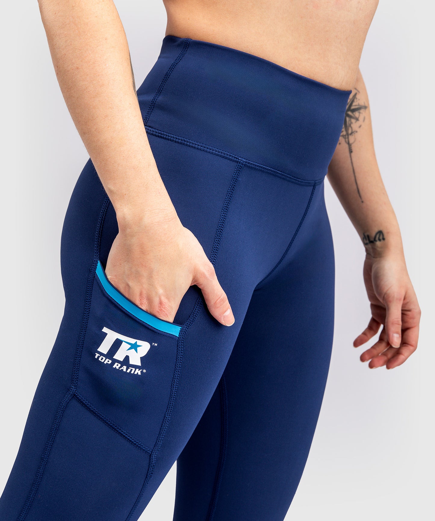 Venum x Top Rank Original Women's 7/8 Leggings - Navy Blue