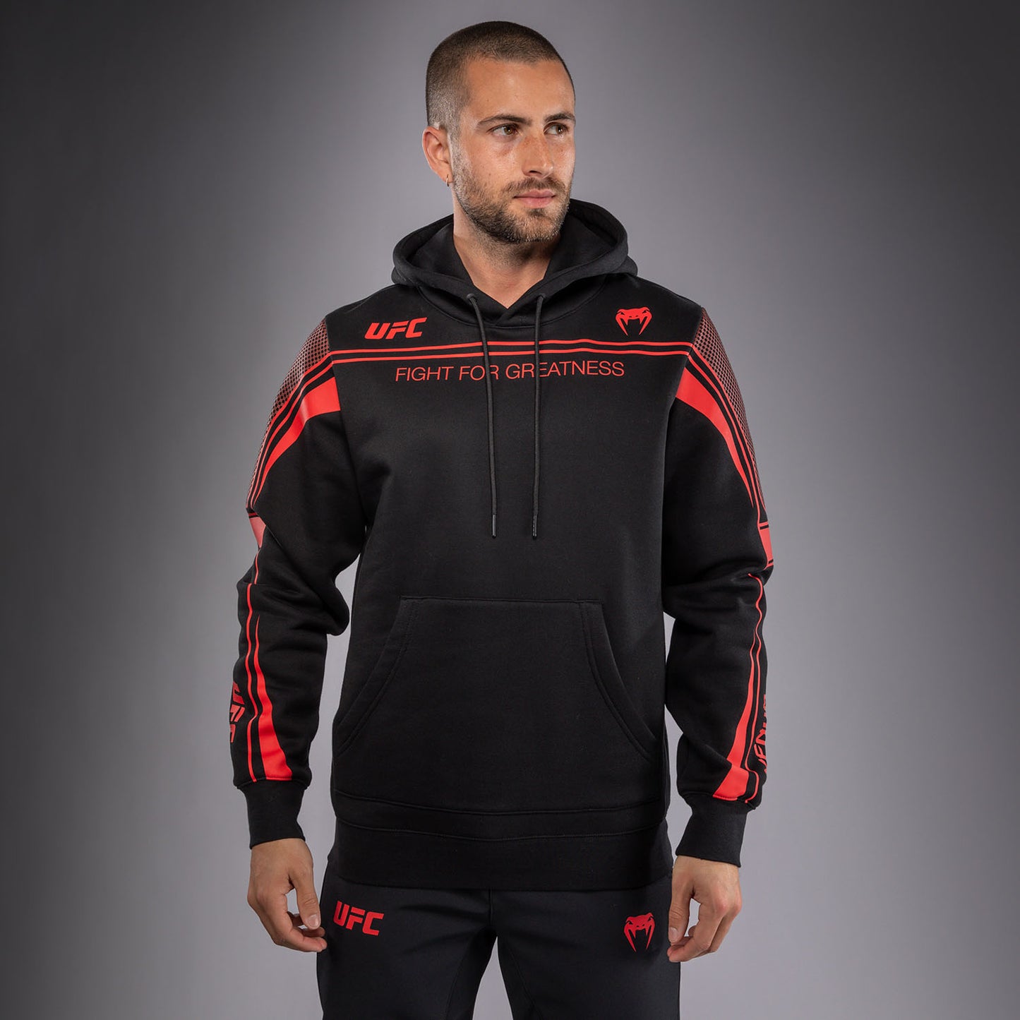 Venum UFC Unity by Venum Authentic Fight Week Men's Pullover Hoodie - Black