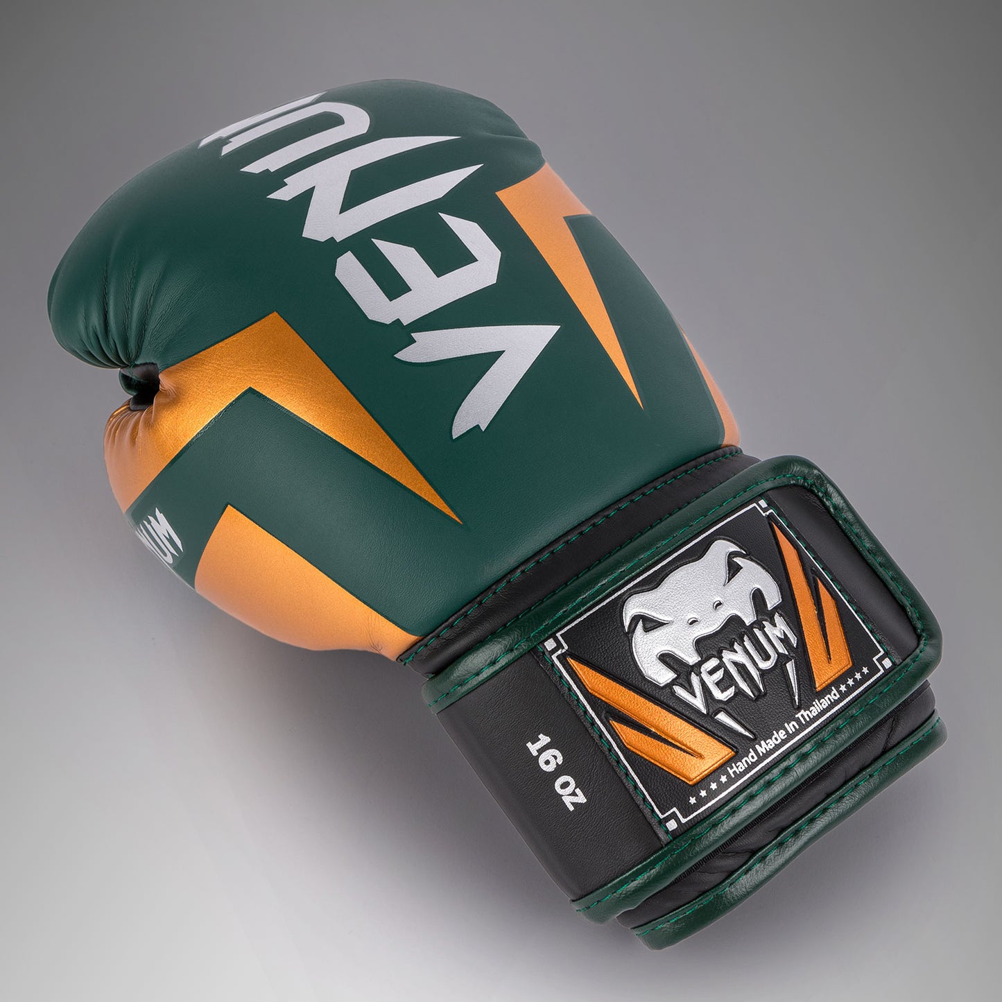 Venum Elite Boxing Gloves - Green/Bronze/Silver