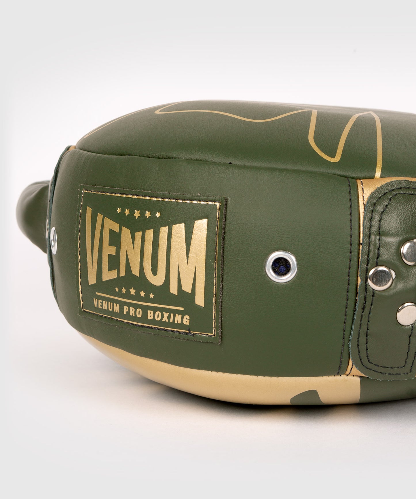 Venum Pro Boxing Mini Round Punch Shield - Khaki/Gold