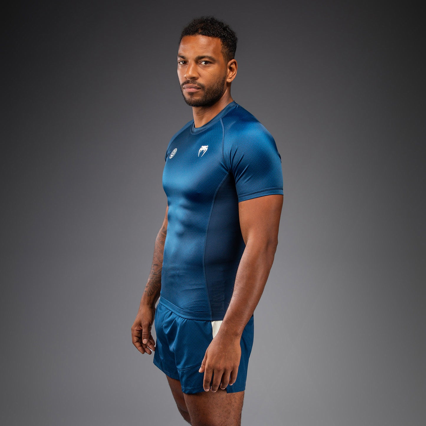 Venum x Roger Gracie Academy Short Sleeve Rashguard - Blue