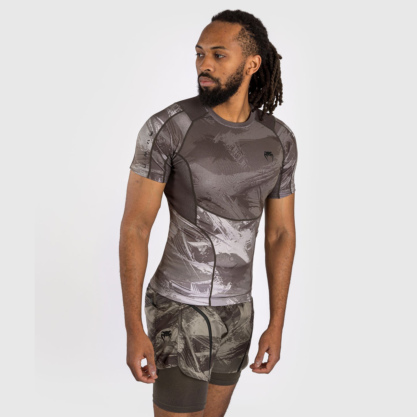 Venum Electron 3.0 Short Sleeve Rashguard - Sand