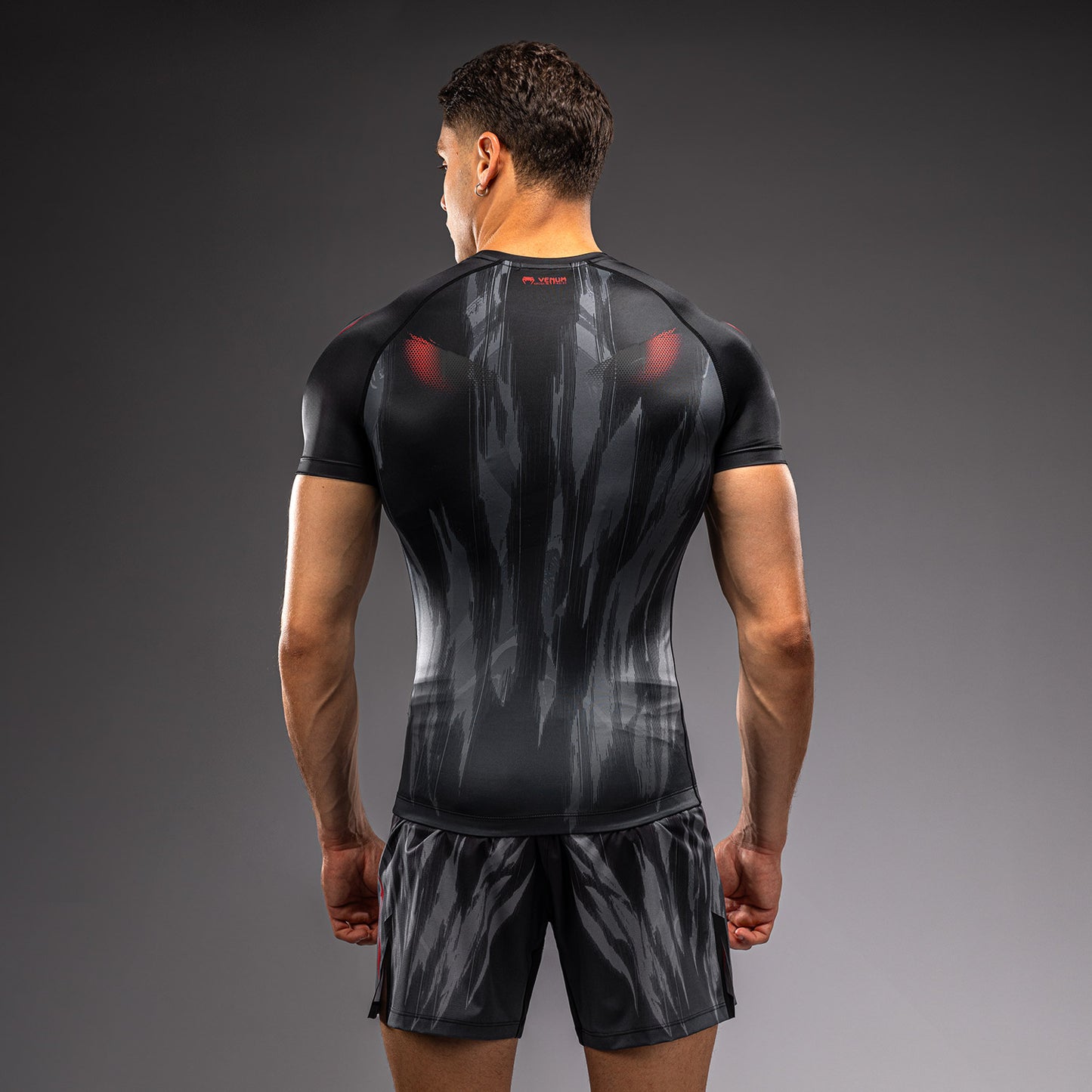 Venum Demon Short Sleeve Rashguard - Black/Grey