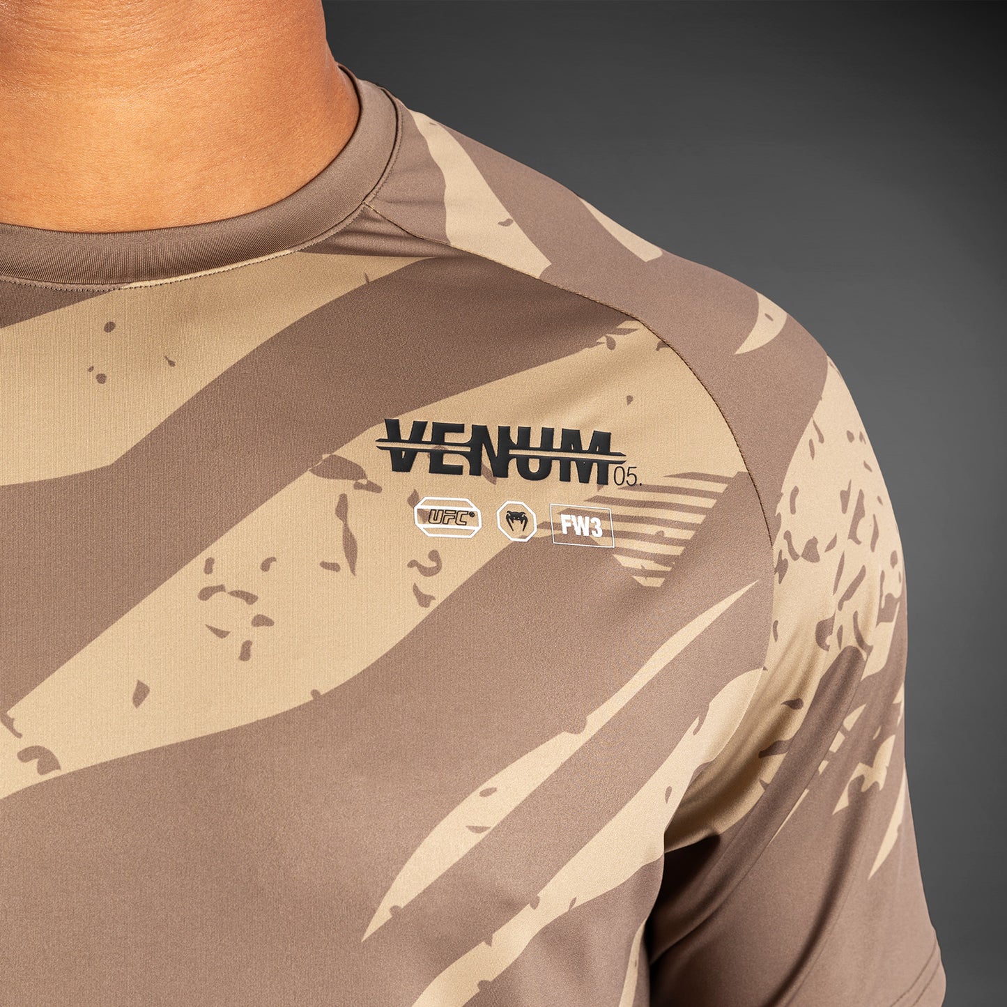 UFC Adrenaline by Venum Men's Fight Week Dry-Tech T-shirt - Desert Camo