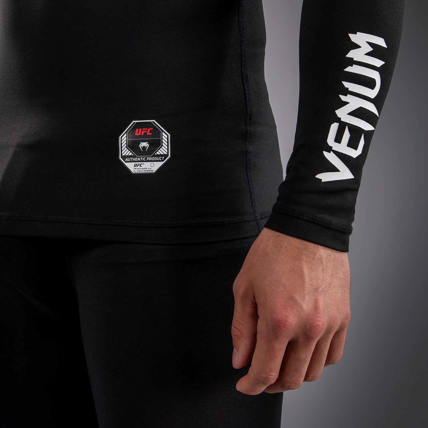 Venum UFC Unity by Venum Authentic Fight Week Men's Performance Long Sleeve Rashguard - Black