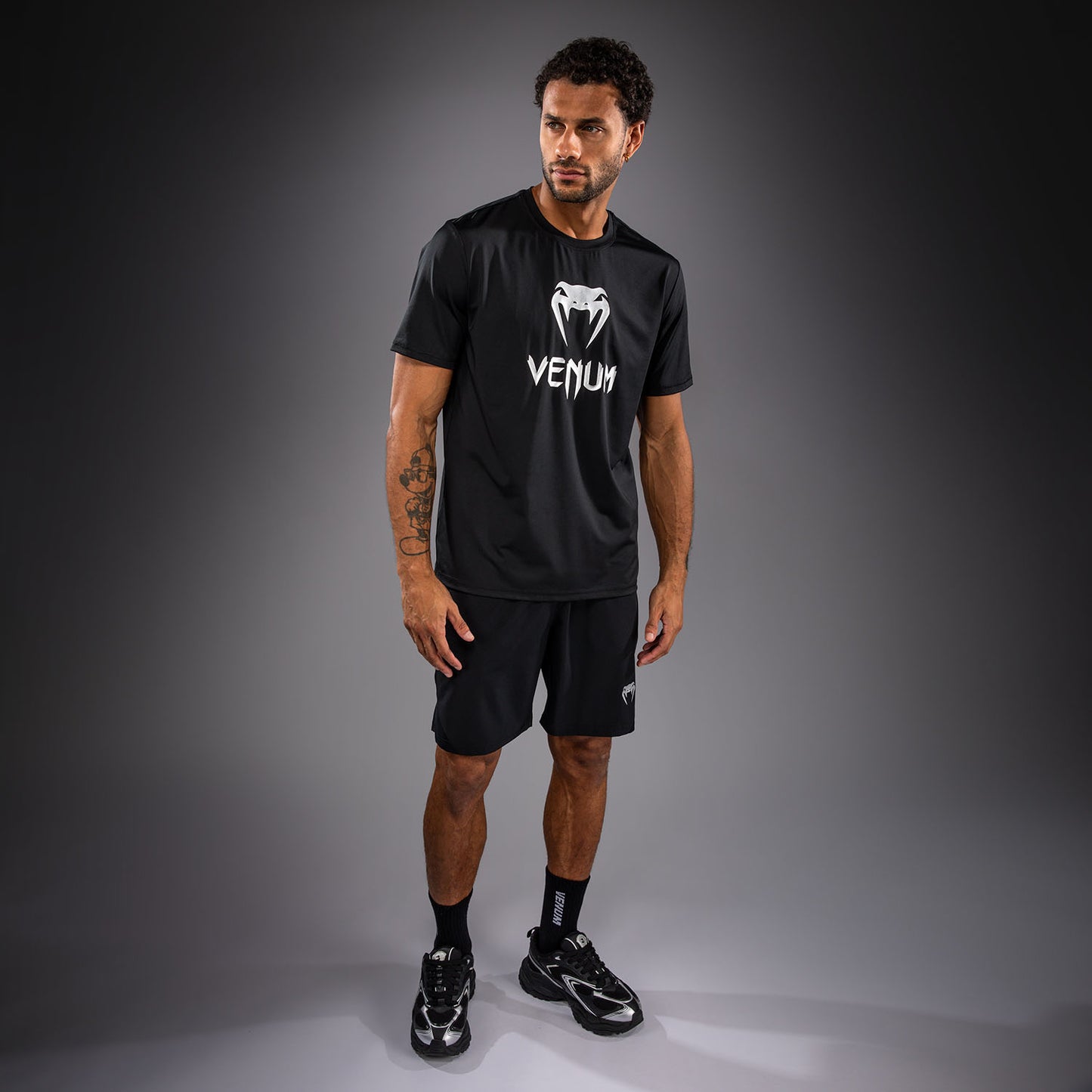 Venum Classic Dry Tech T-Shirt - Black/Silver