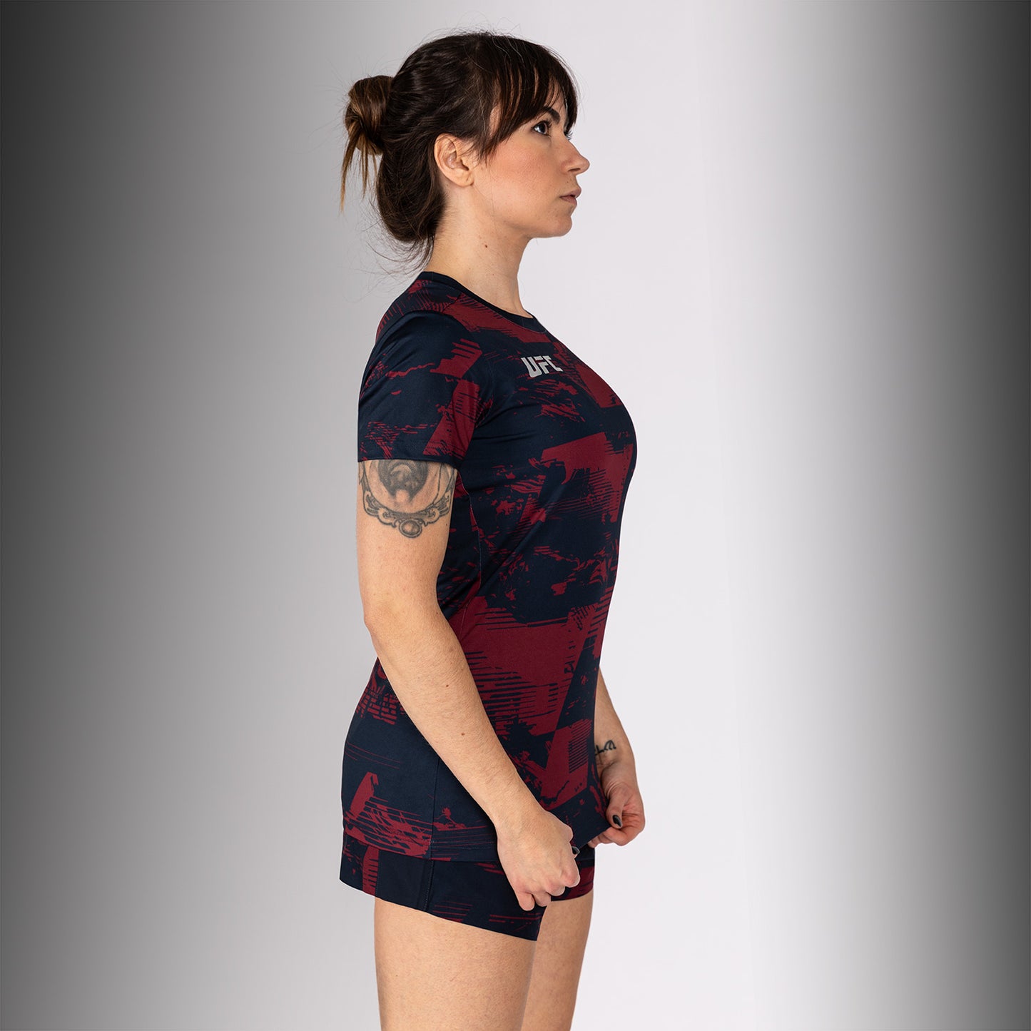 Women’s UFC Zenith by Venum Burgundy Authentic Fight Week Performance Short Sleeve T-Shirt