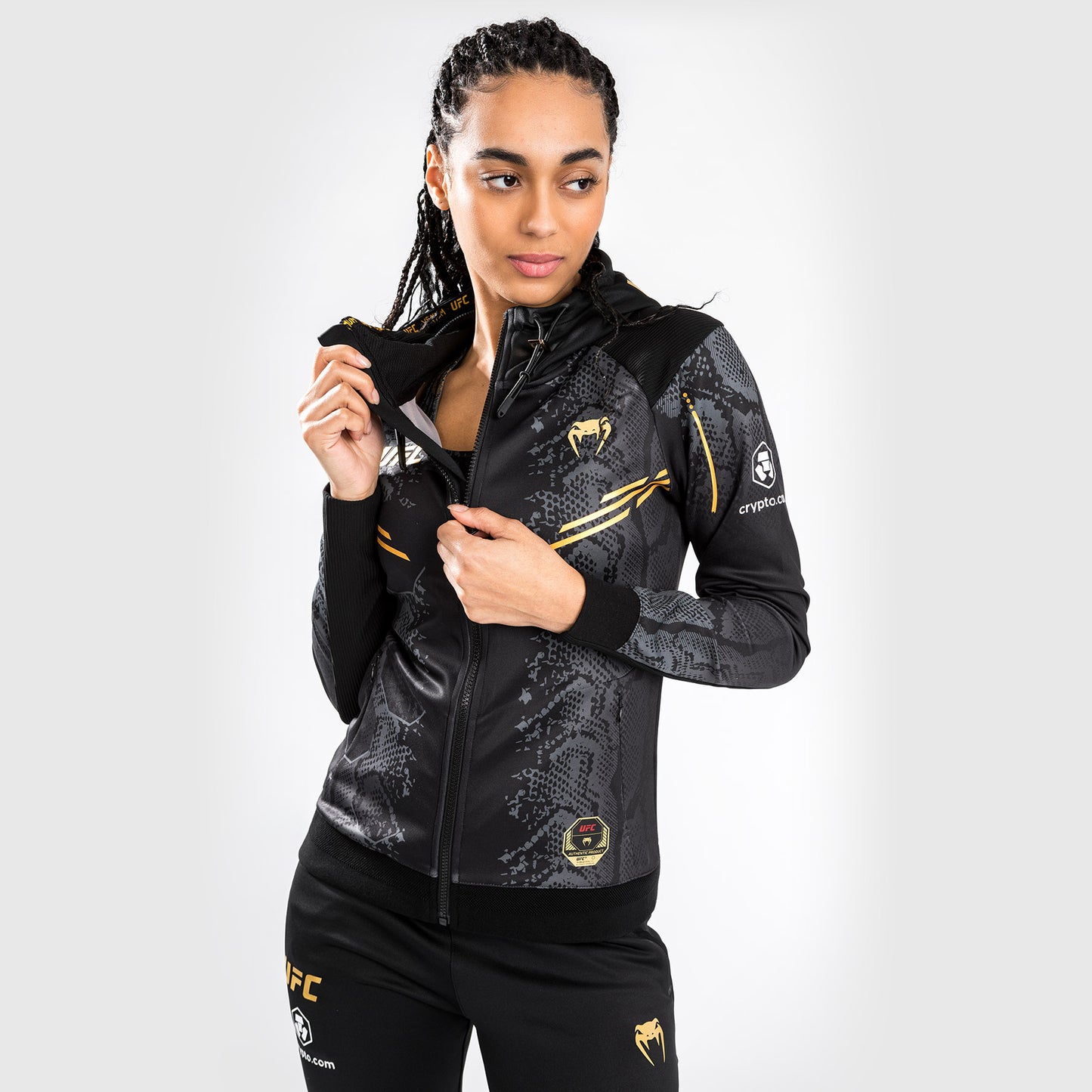UFC Adrenaline by Venum Personalized Authentic Fight Night  Women’s Walkout Hoodie - Champion