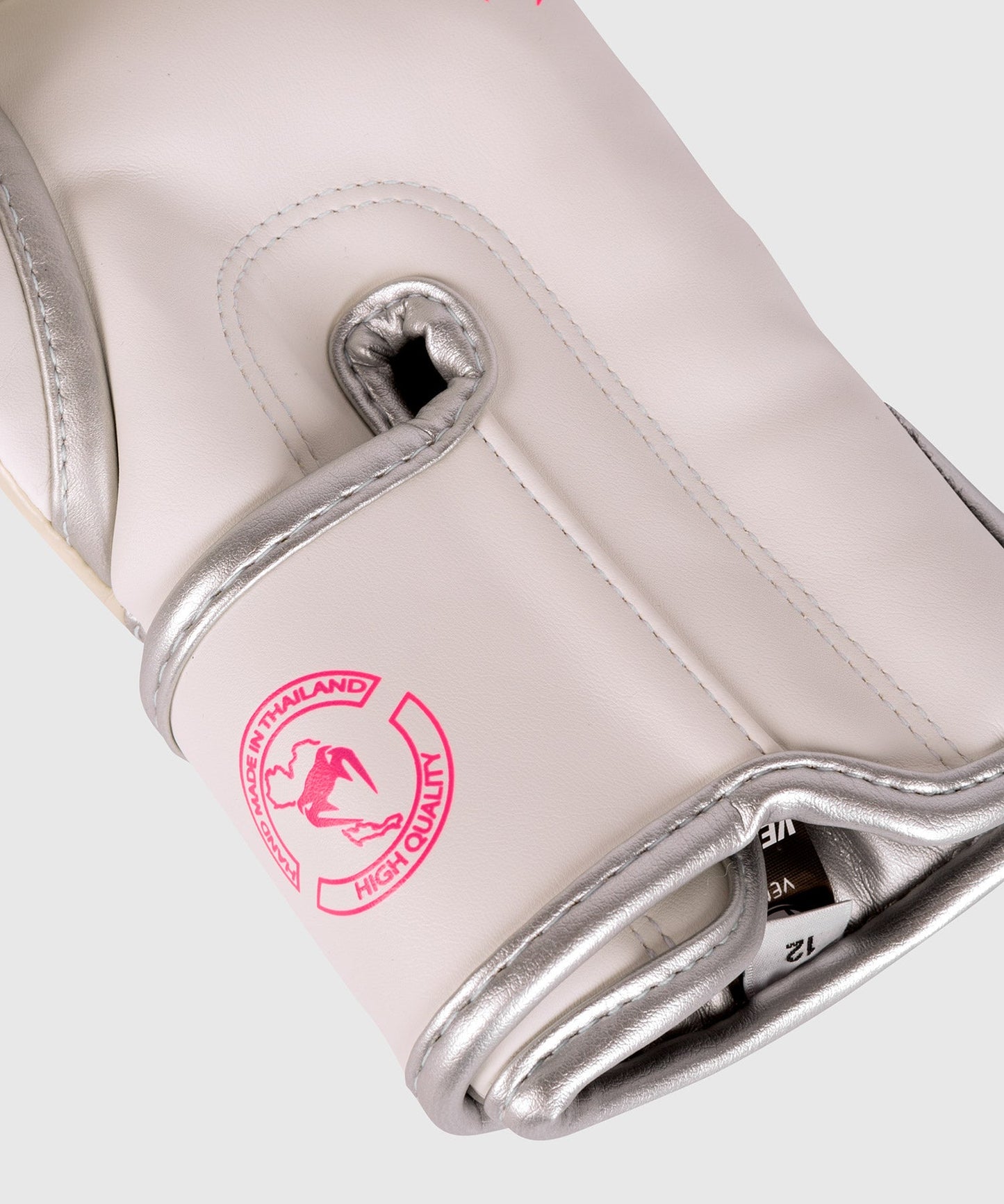 Venum Elite Boxing Gloves - White/Silver-Pink