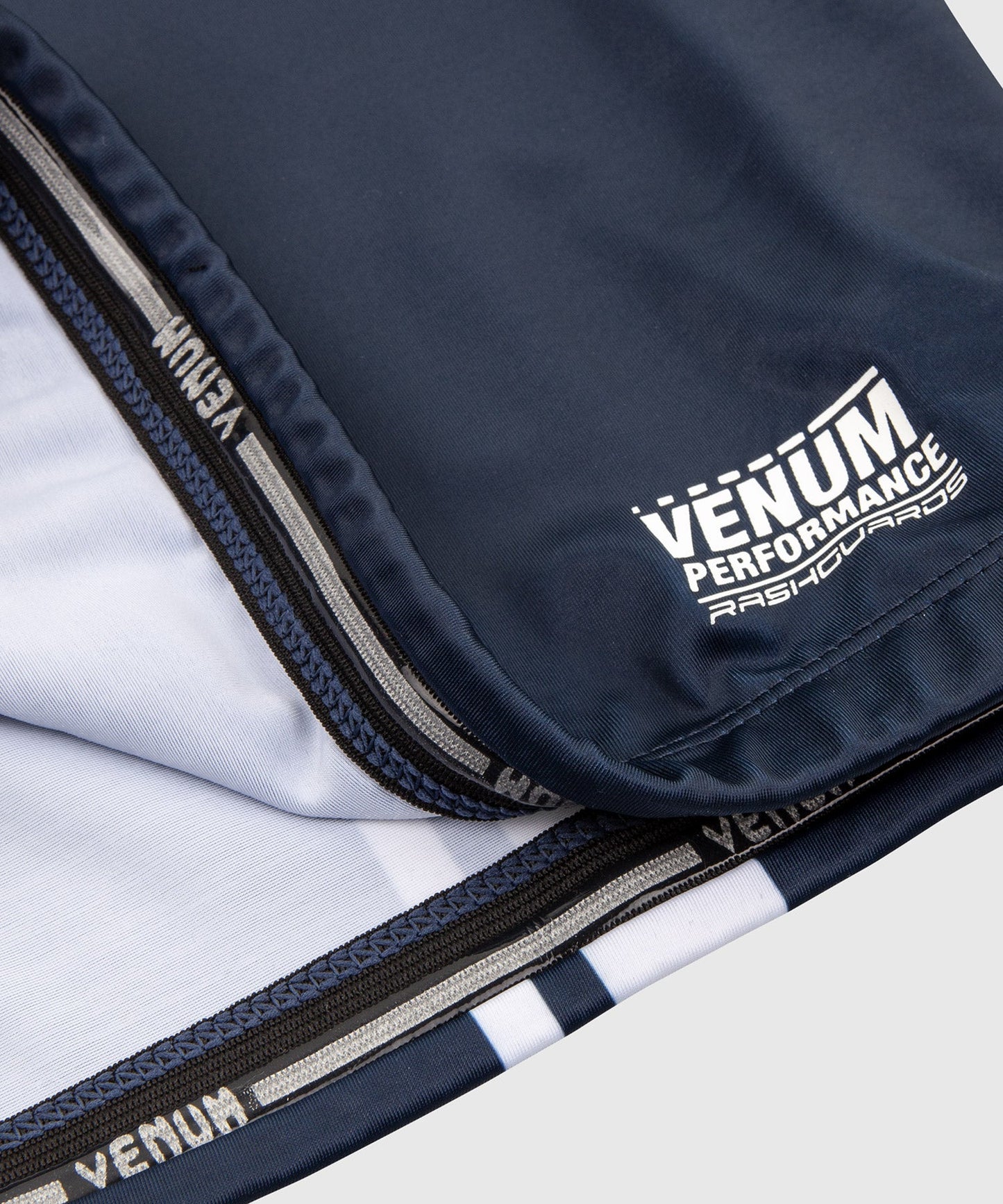 Venum Logos Rashguard - Short Sleeves - Navy Blue/White