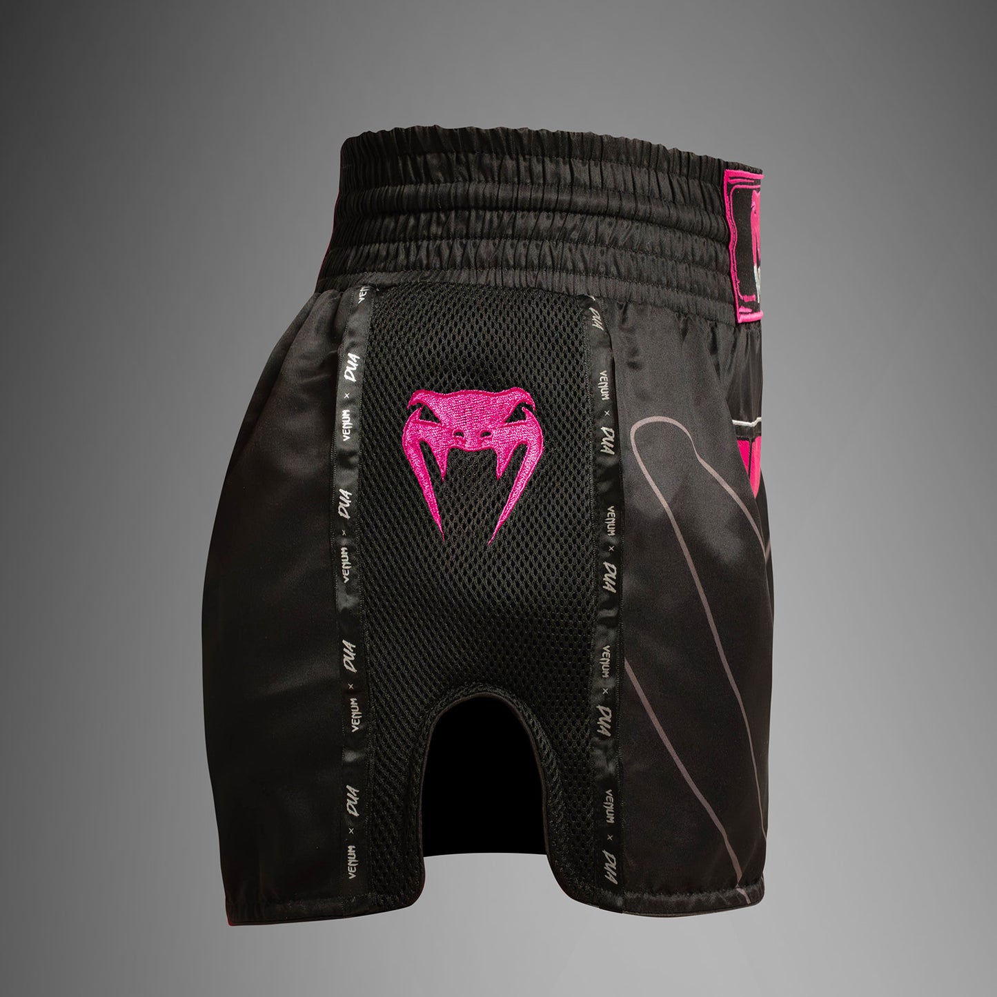 Venum x Dua Muay Thai Shorts - Black/Fuscia Pink