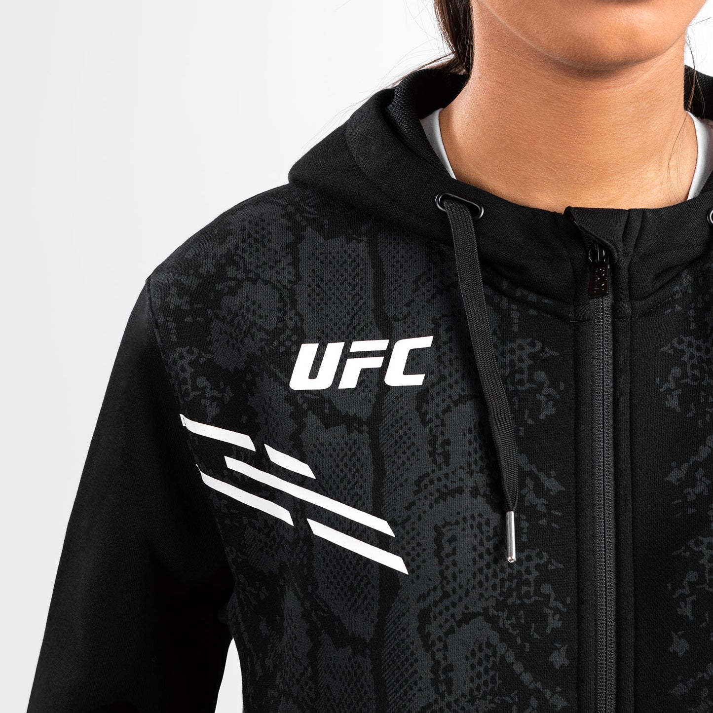 UFC Adrenaline by Venum Replica  Women’s Zip Hoodie - Black