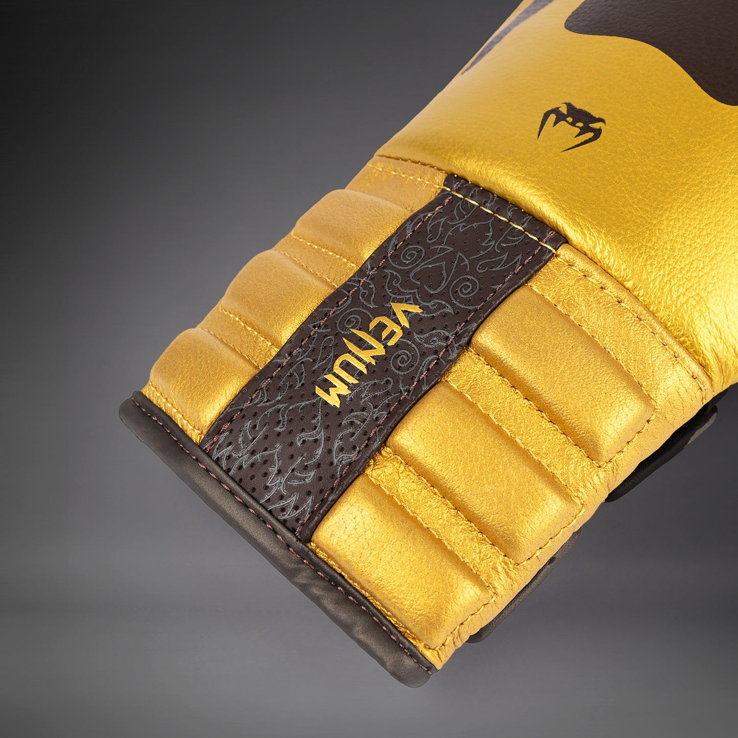 Venum Reverso Boxing Gloves - Chocolate/Gold