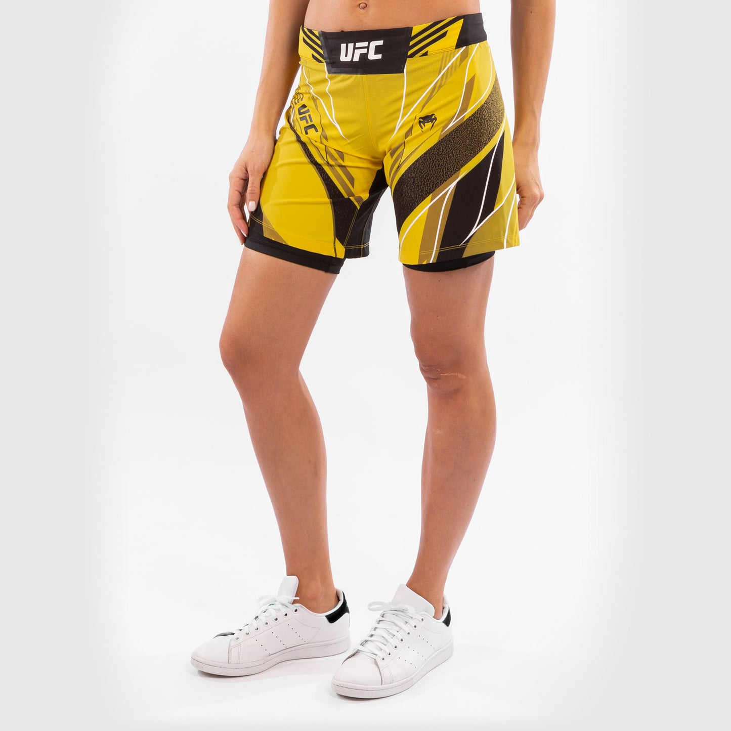 UFC Venum Authentic Fight Night Women's Shorts - Long Fit - Yellow