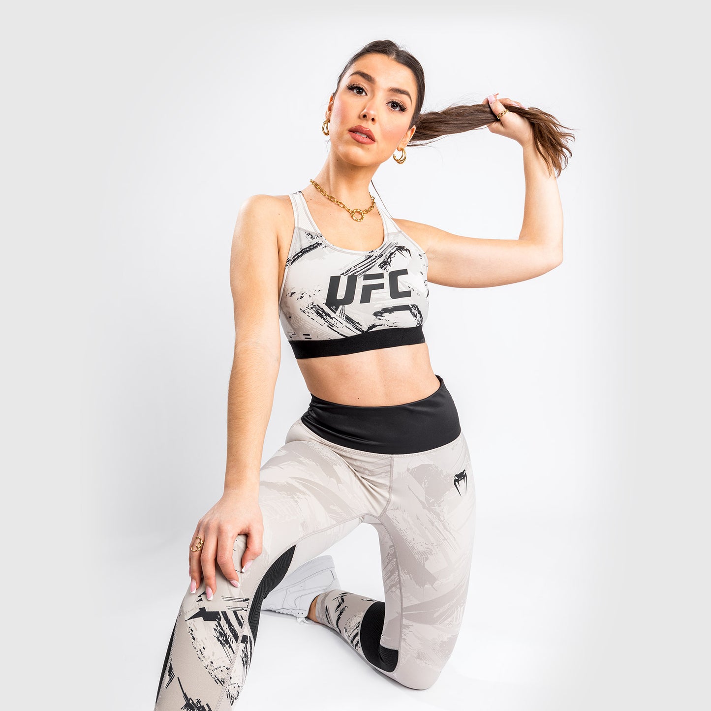 Venum UFC Authentic Fight Week 2.0 Women’s Sport Bra - Sand/Black