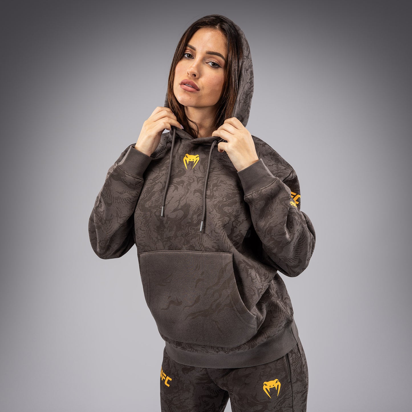 UFC Fusion by Venum Fight Week Women’s Pullover Hoodie - Earthen Brown