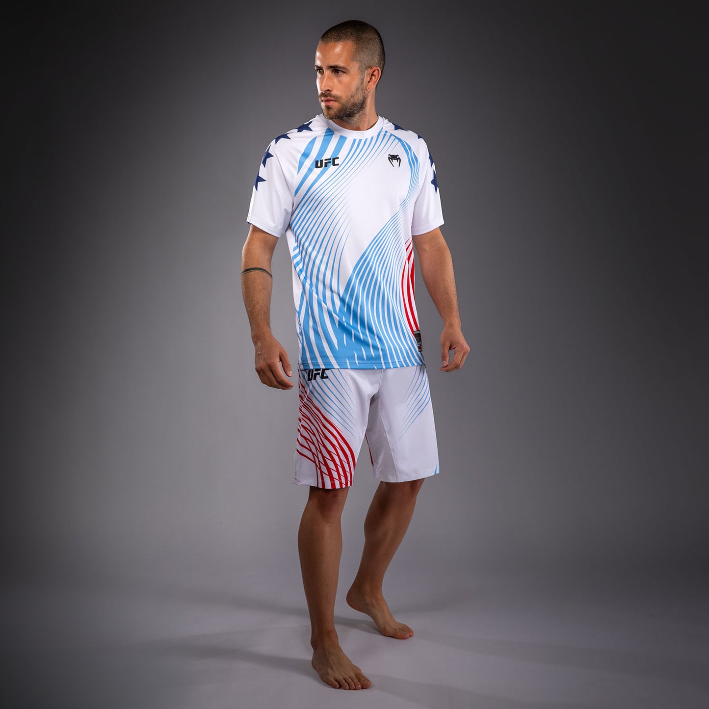 Men's Official UFC Freedom 250 by Venum White Authentic Fight Night Walkout Jersey
