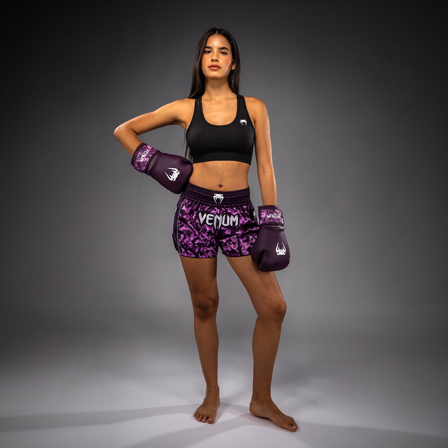 Venum Iris Muay Thai Shorts - Plum/pink